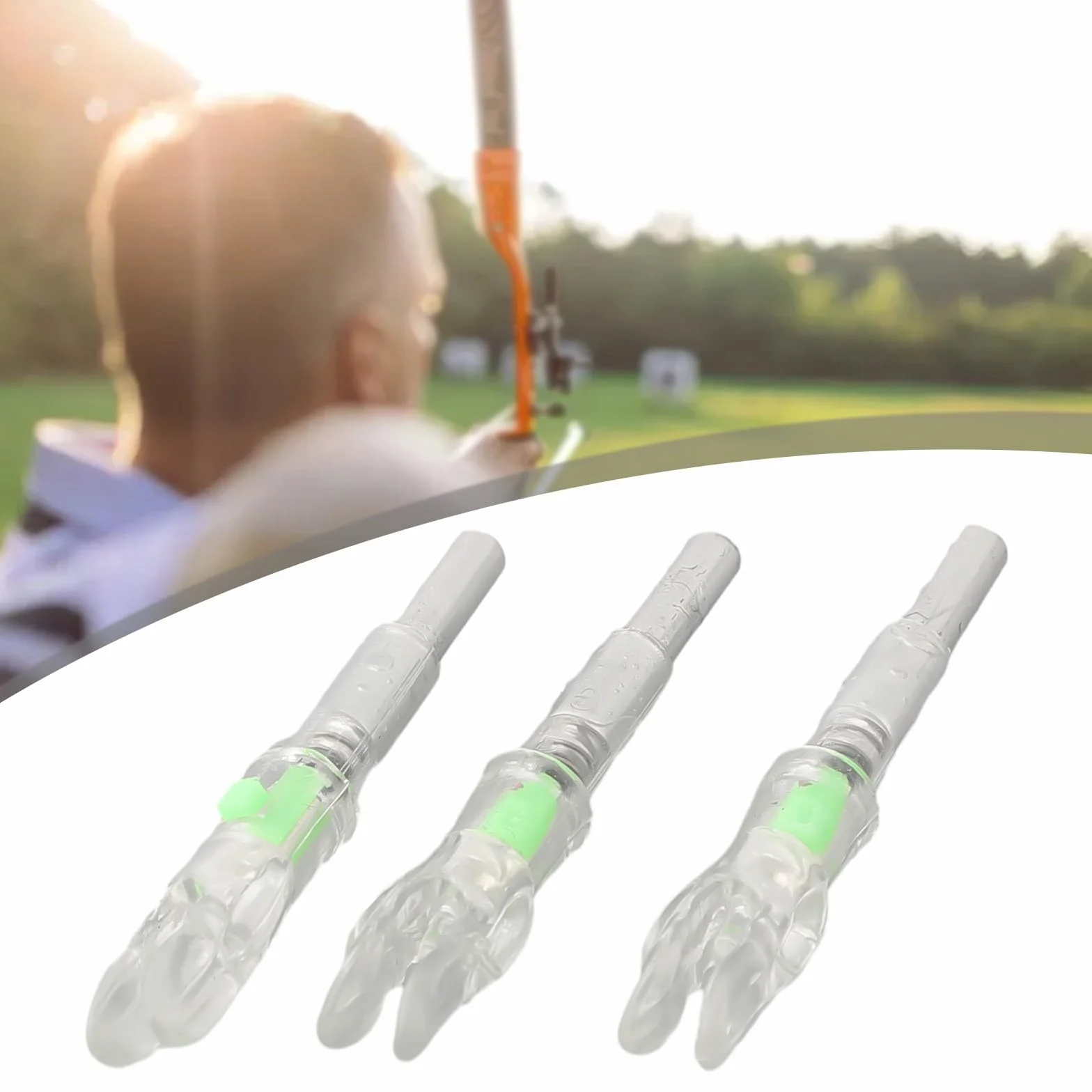 Encoches de flèche lumineuses à LED 4,2 mm, lot de 3, rouge/bleu/vert, allumage automatique, batterie longue durée, PE