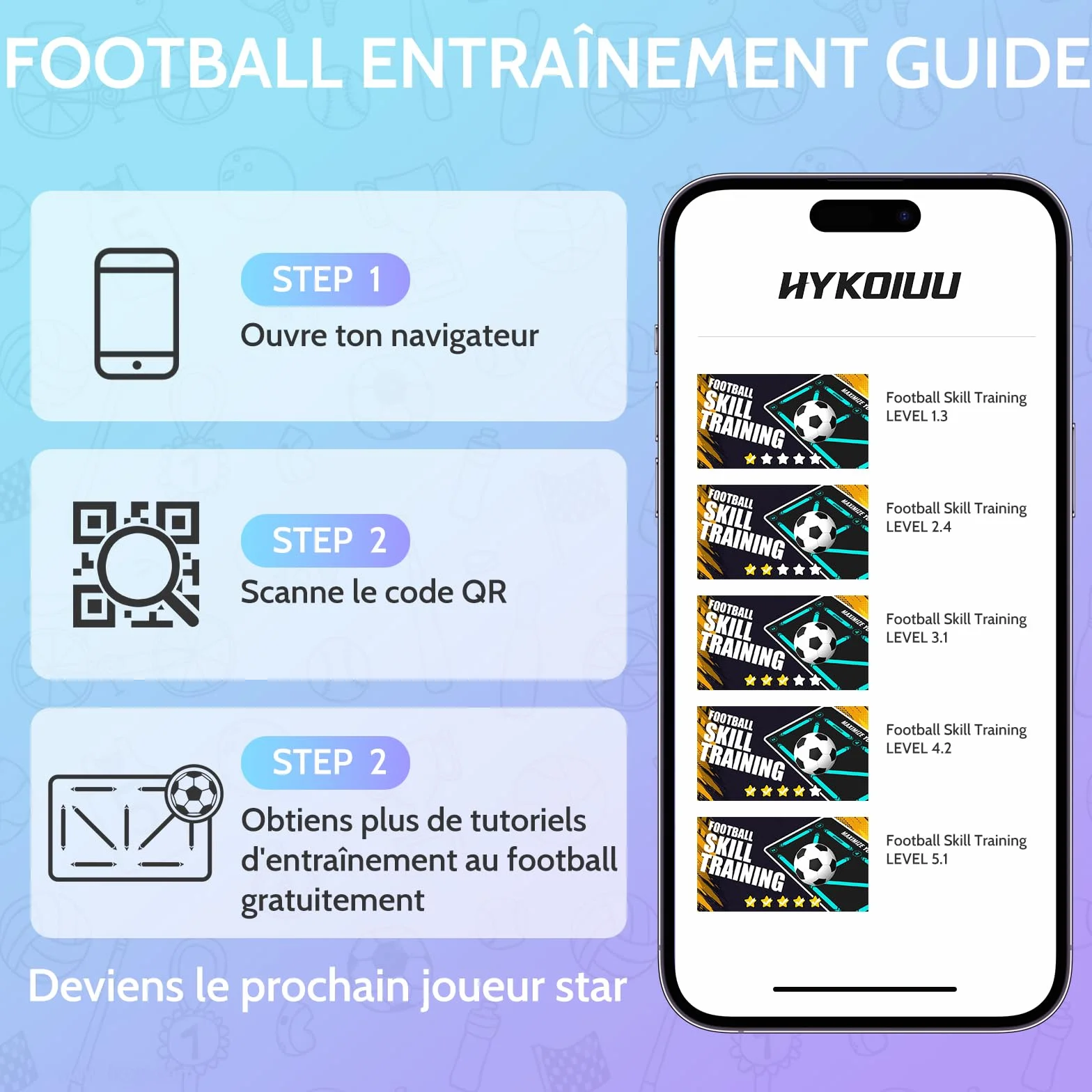 Tapis Foot Entrainement 90x60cm Pas De Foot Ball & Contrôle du Ballon Dribble Football