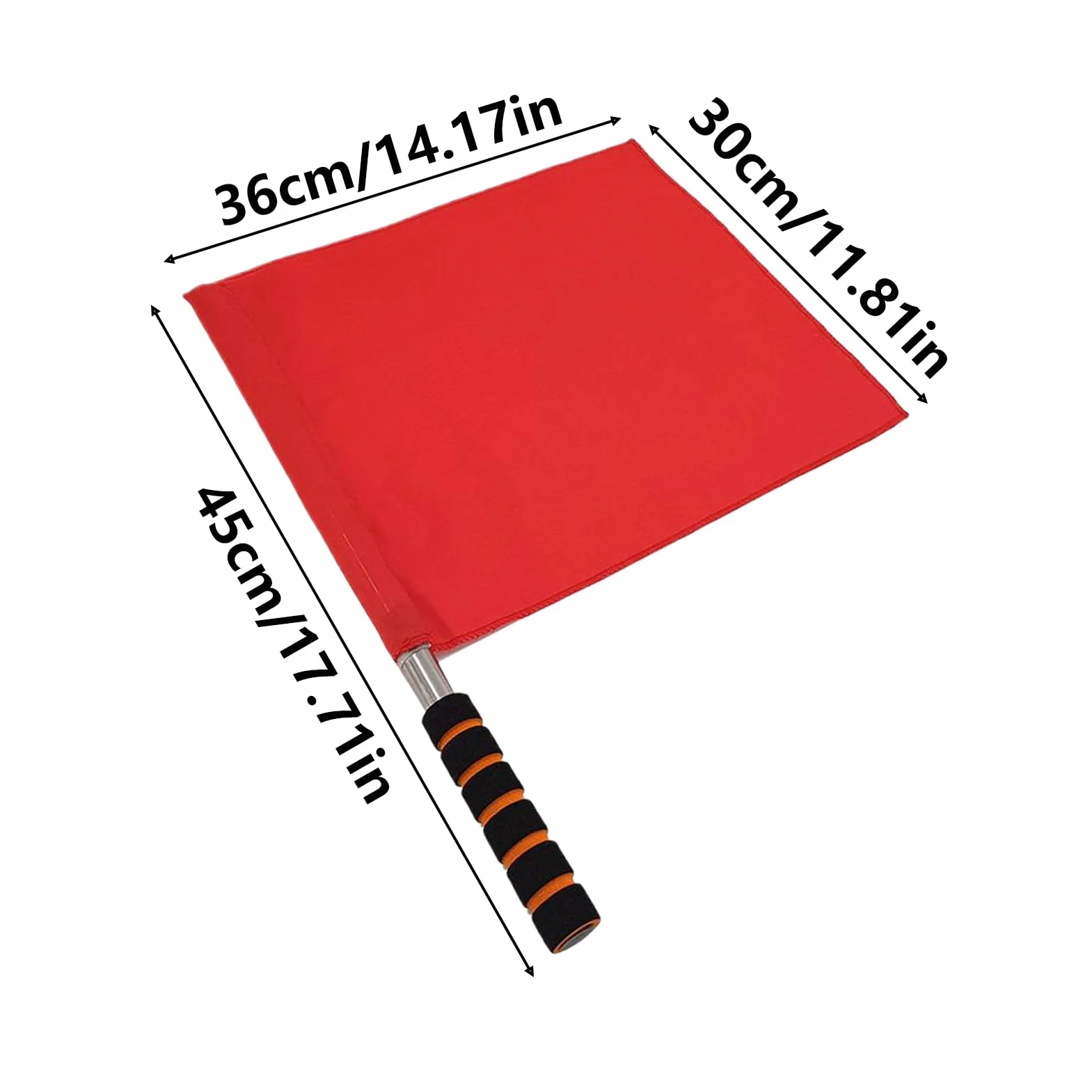 Drapeaux D'arbitre Rouges Officiels – Signalisation Football, Sport, Entraînement – Léger, Durable, Métal, Éponge, Tissu