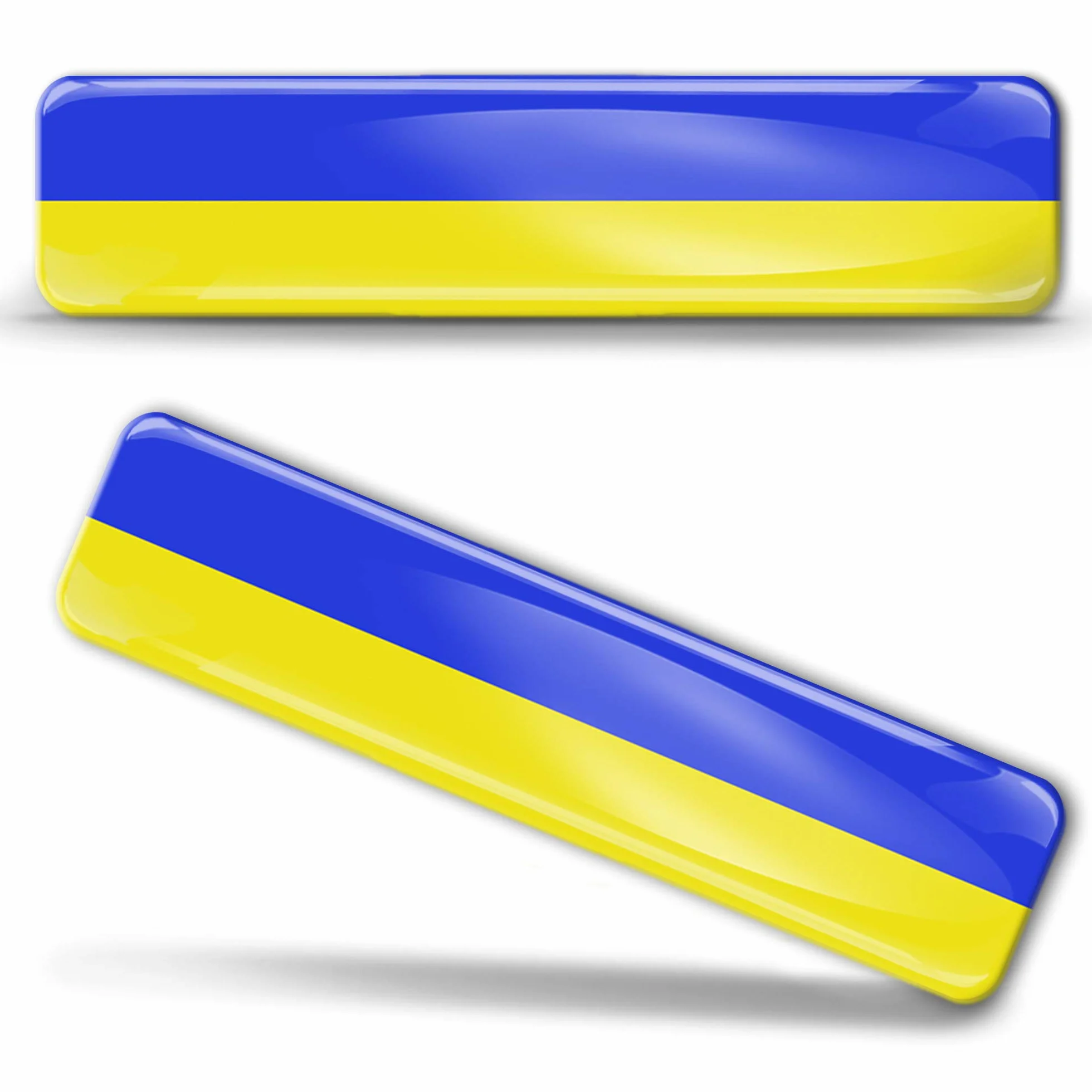 Biomar Labs® 2 x 3D Flexibles Autocollant Stickers Drapeaux Ukraine Ukrainien F 25
