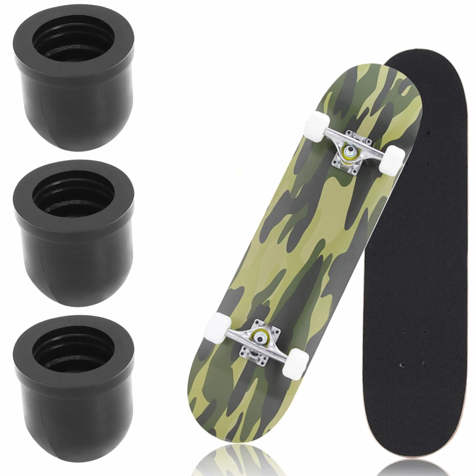 Kit de Réparation Tasse de Pivot de Camion Planche à roulettes Noir 10pcs