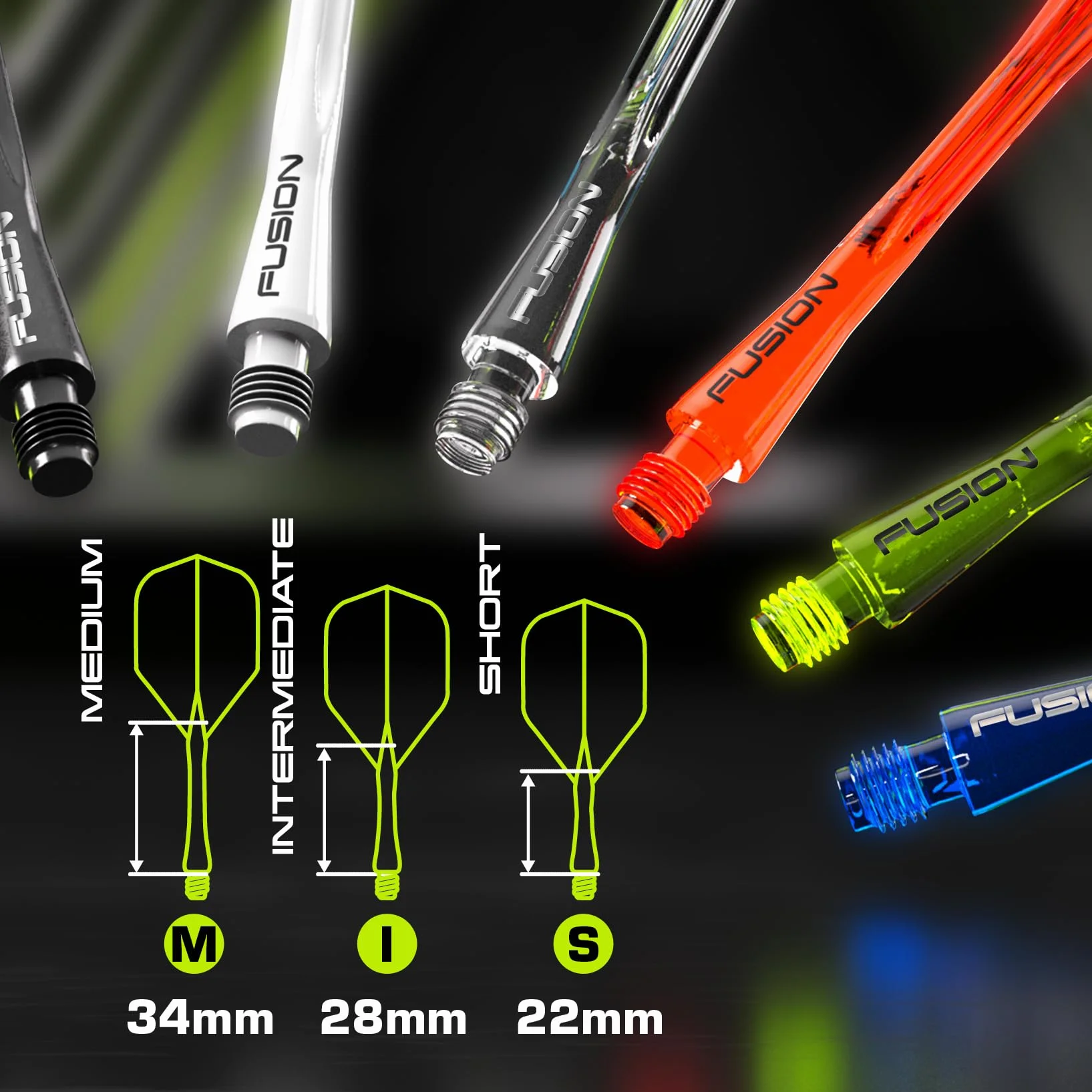 WINMAU Darts Fusion Système intégré de vol et d'arbre No.2 Forme et Design