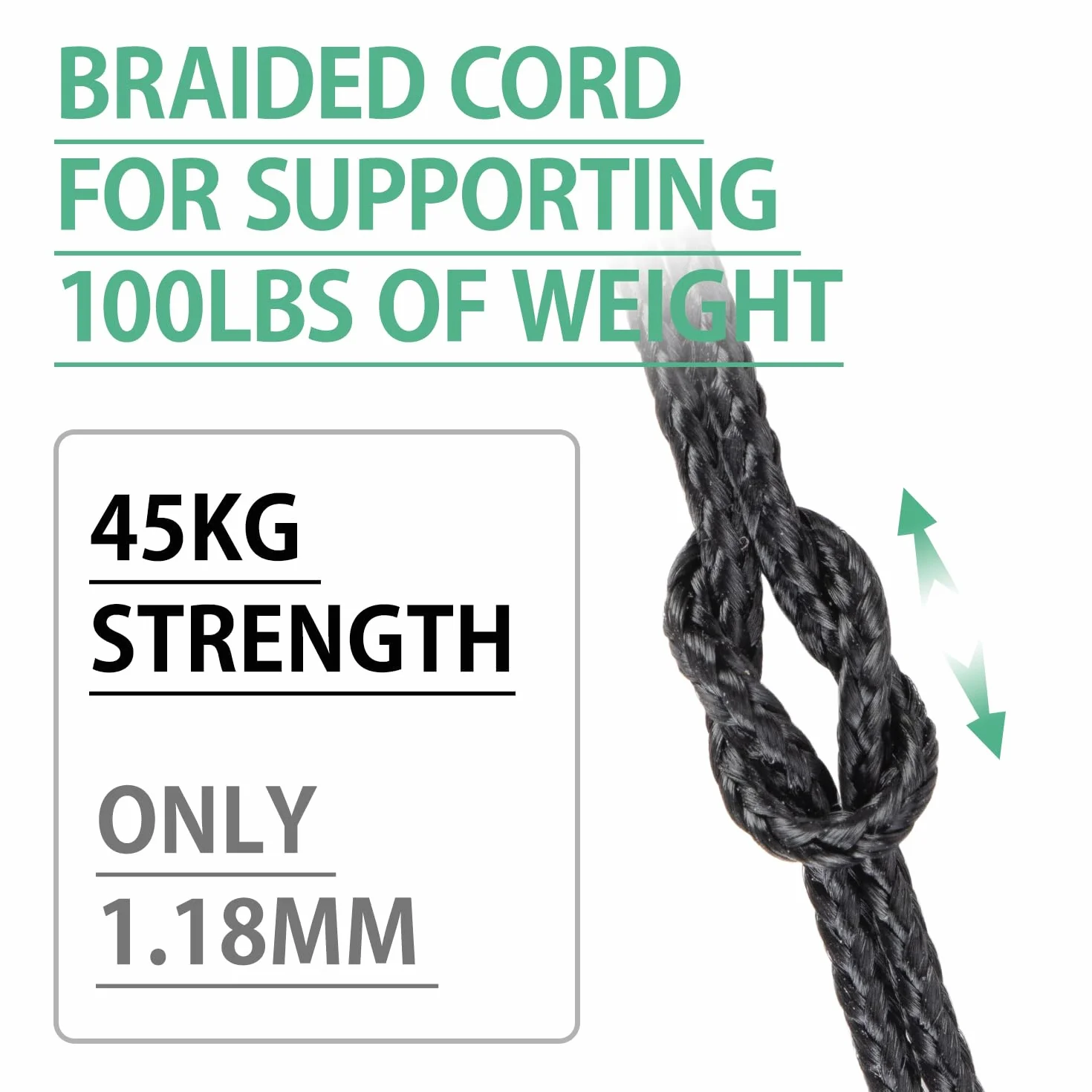 Abma Cord Micro Corde 1,18 mm Paracorde 50M Bobine Noir - Max. 45kg