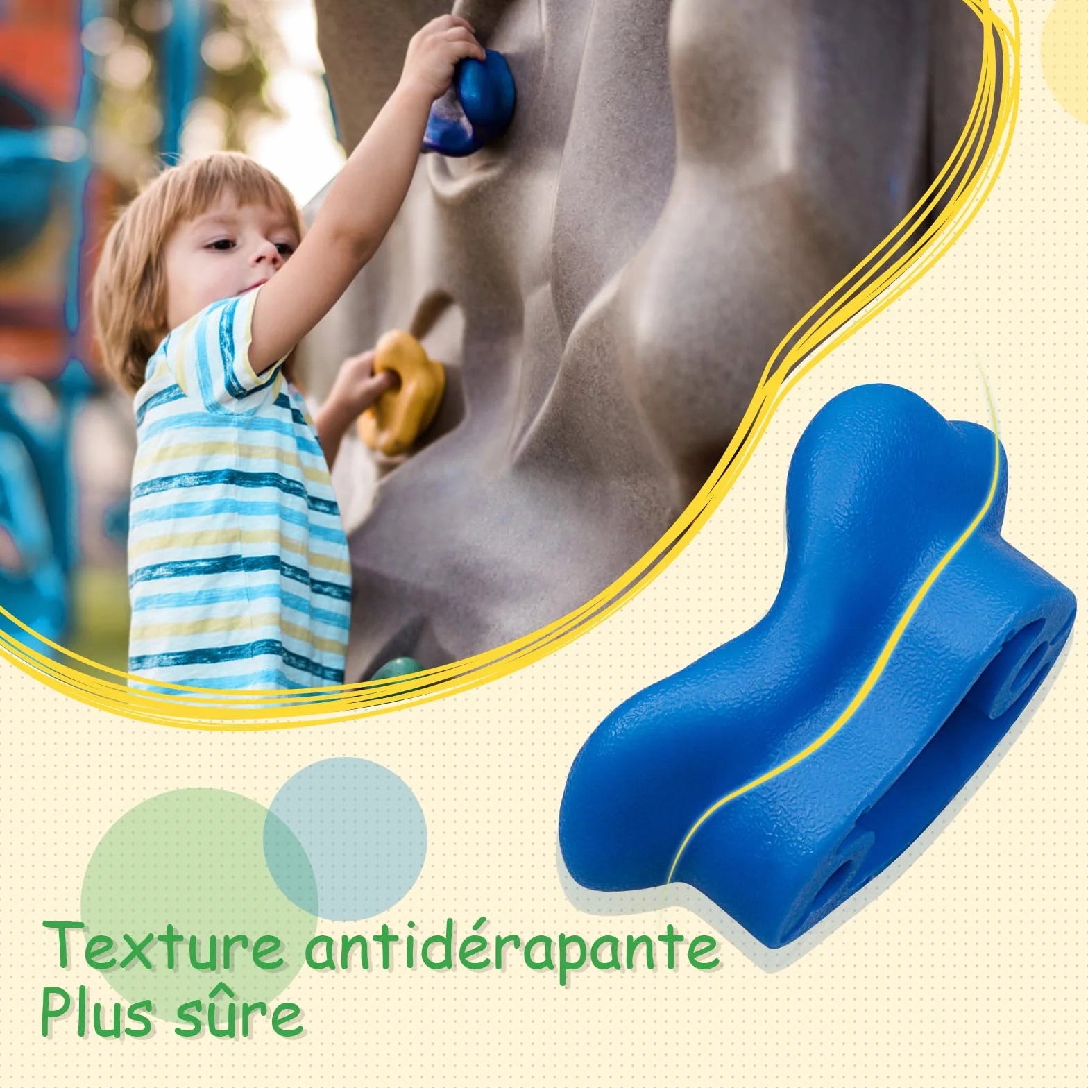 Trymaker Prise d'escalade, Set de Poignées Murale avec Fixation pour Extérieur et Intérieur