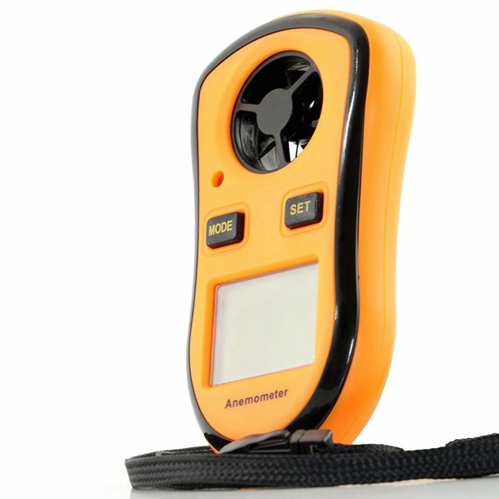 FISHTEC Anémomètre Numérique Portable - Mesure Vitesse Vent actuelle/moyenne/maximale + Température - Ecran LCD rétroéclairé