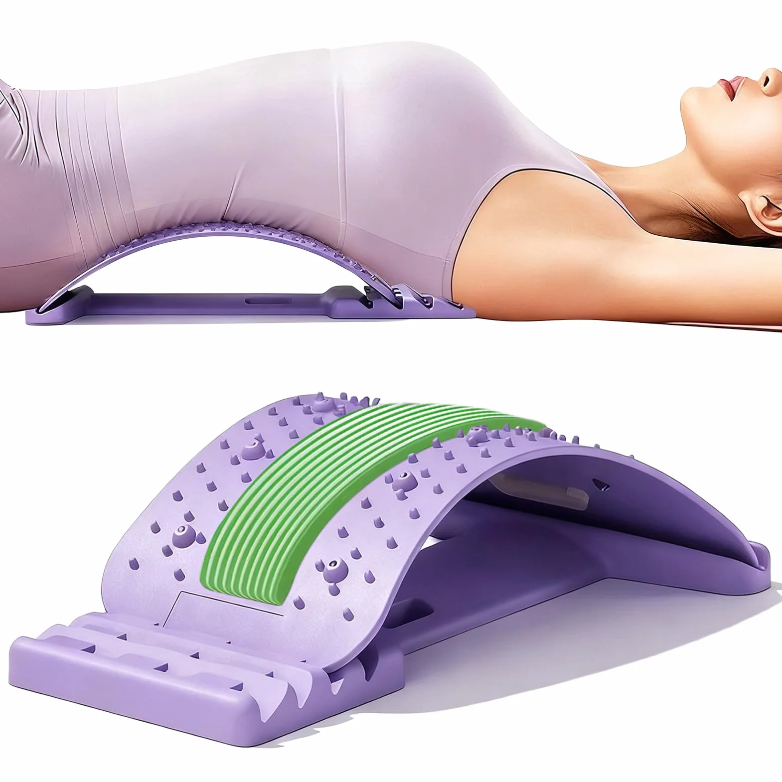 Magic Stretcher Planche de Soutien Lombaire 4 niveaux réglables 10 magnétique Violet