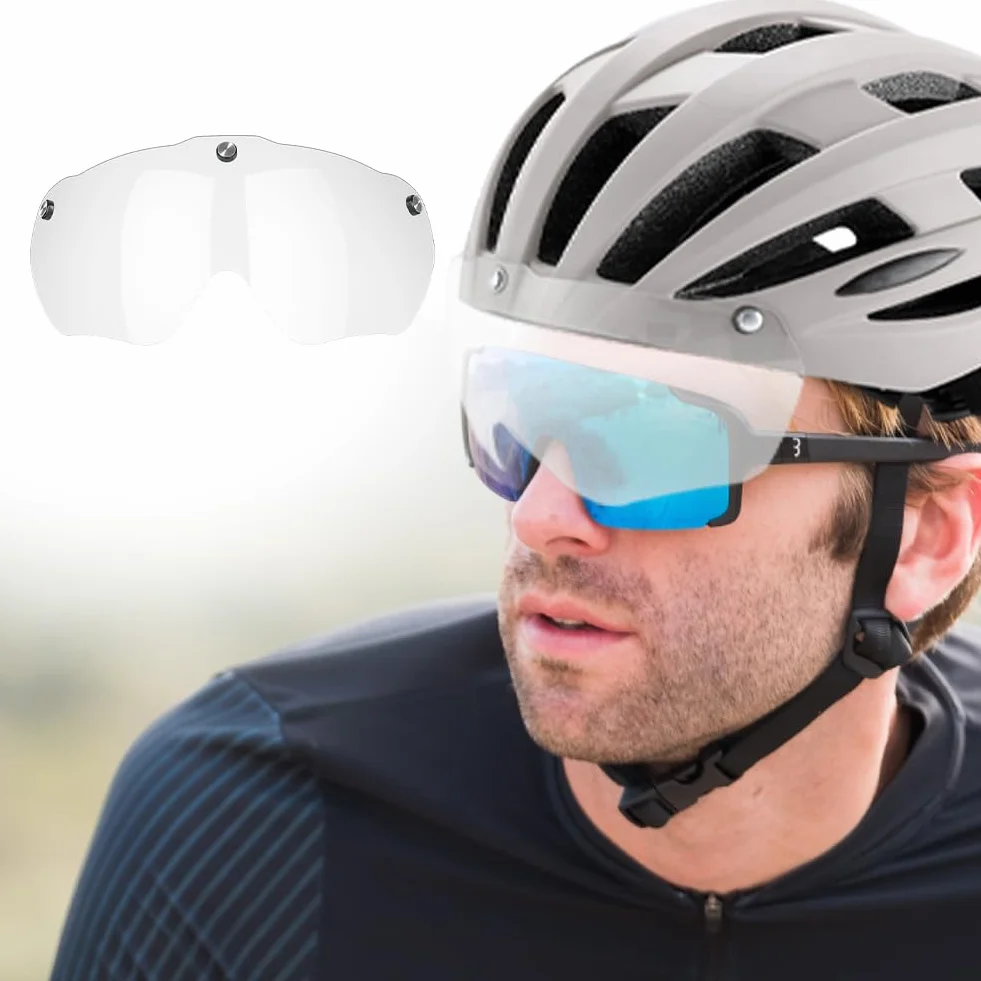 Cerioll Lunettes Magnétiques Détachable Coupe-vent Casque Vélo Sport Sécurité