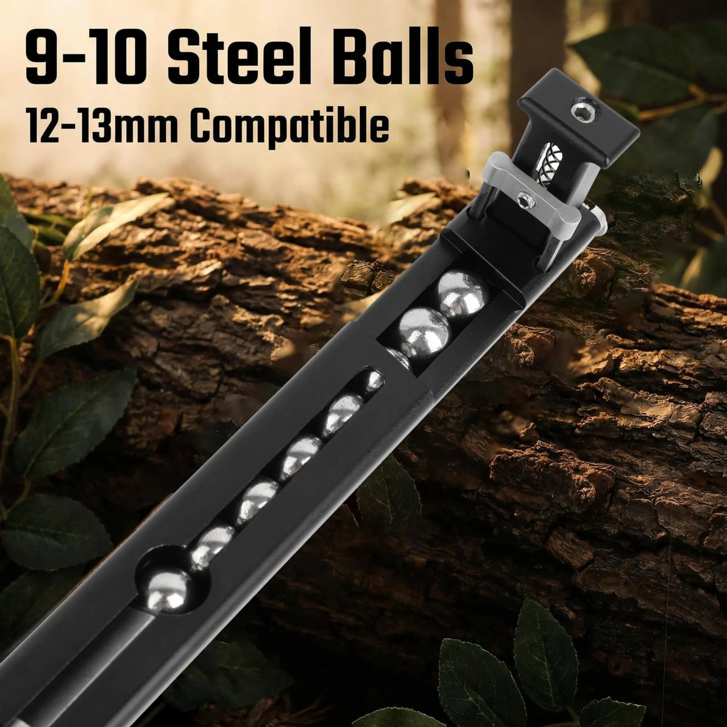 Wolfman Lanceur de Billes d'acier pour Arc à poulies Double Usage, Alimentation Automatique 12 mm