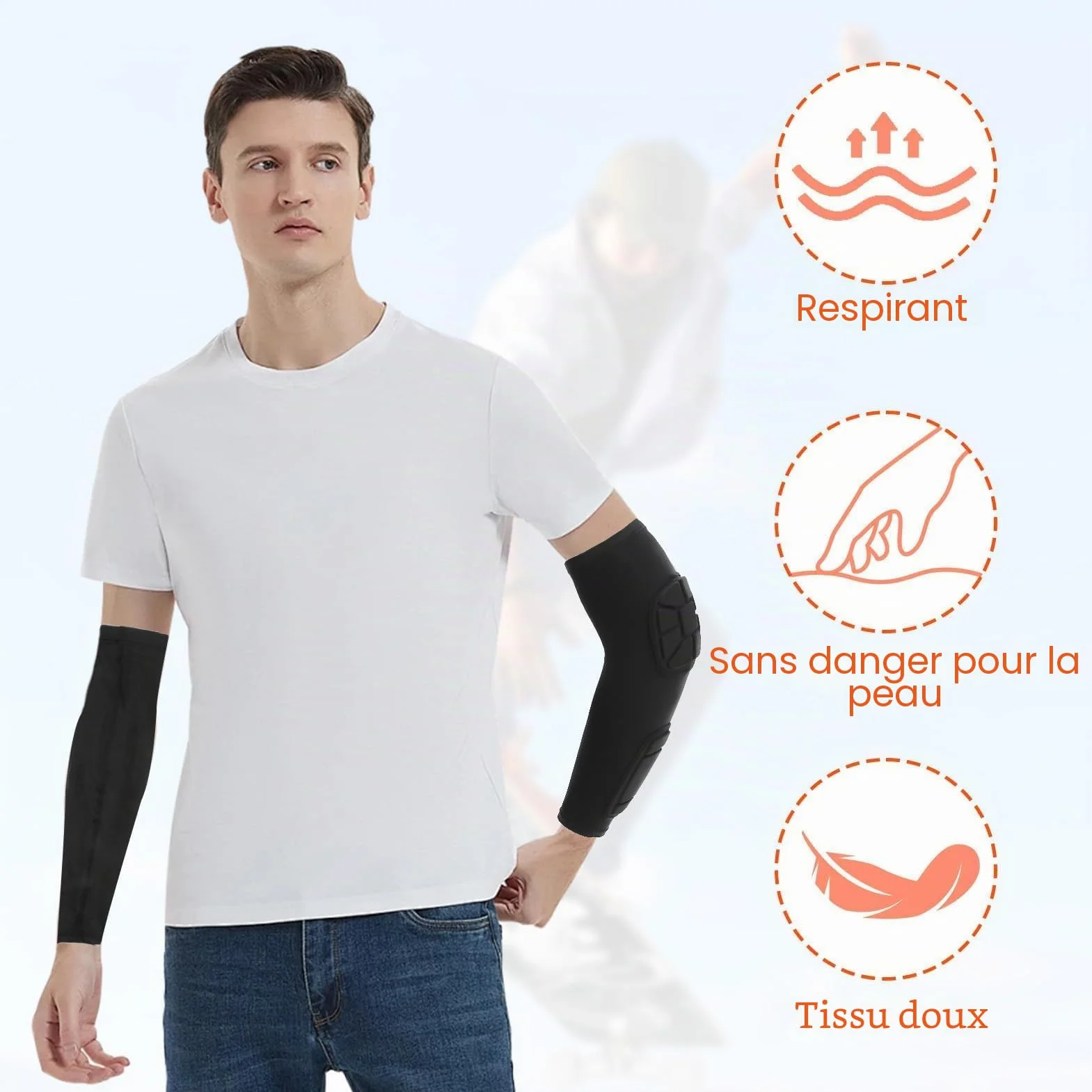Coudieres Rembourrees 1 Paire Protection Avant Bras Volleyball Basketball Football
