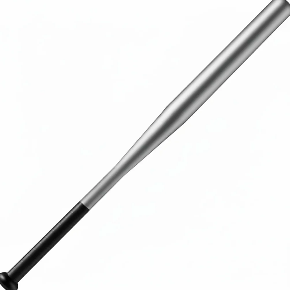 Batte de Baseball en Acier 71 cm renforcée, Noir, Argent ou Rouge, Poignée 28"