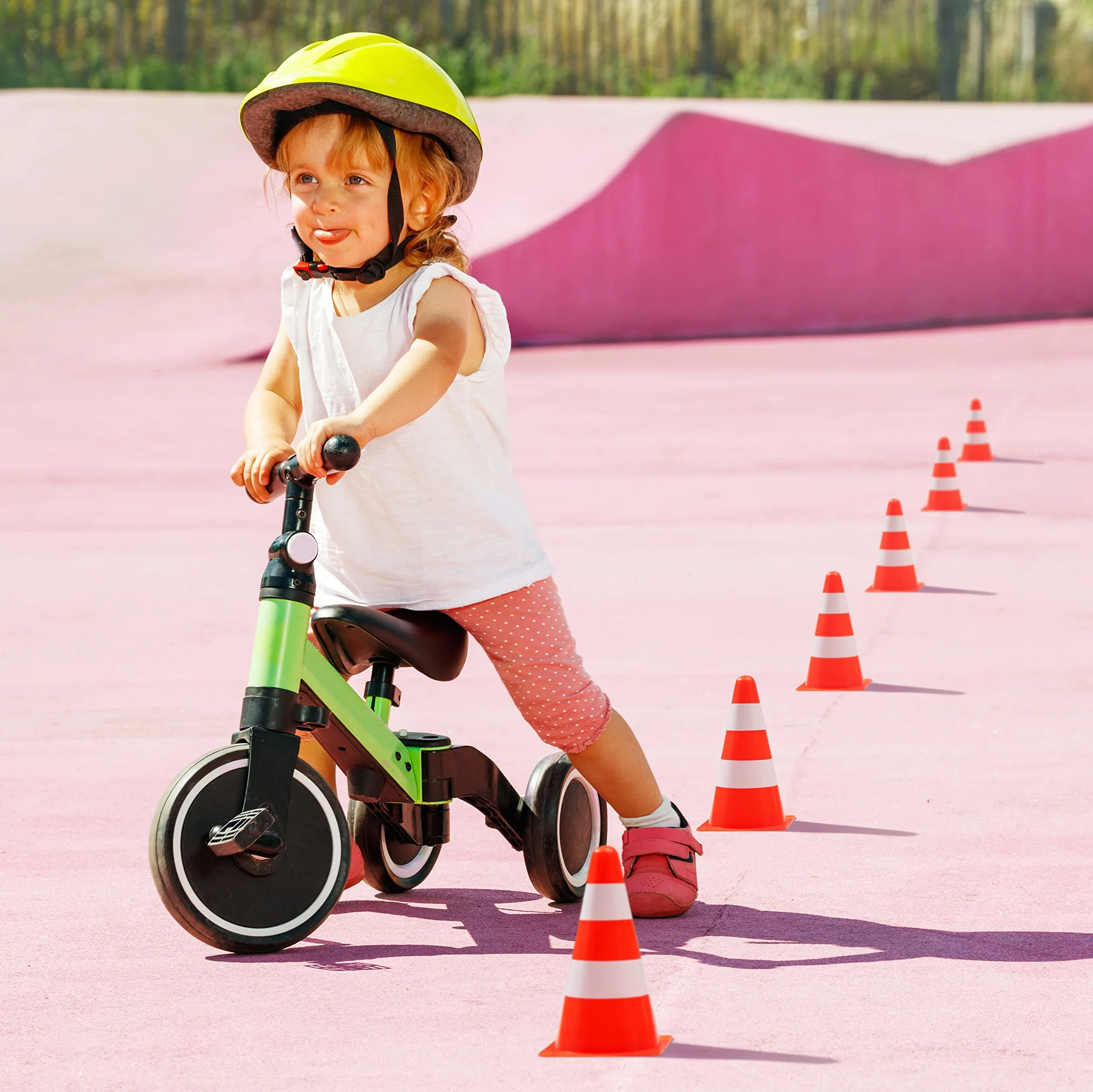 BRAMBLE 12 Cônes de Signalisation 23cm avec Bandes Réfléchissantes pour Sport, Football, Jeux Enfants