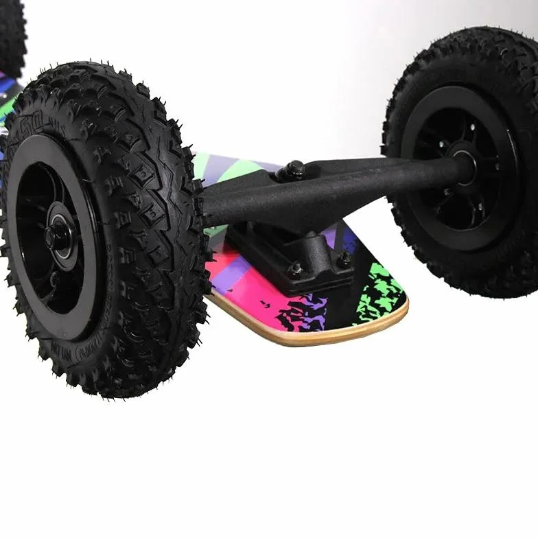 Howzit PeakFlow Mountainboard Tout-Terrain 96cm Bois de Bouleau 9 Plis Trucks 36cm Roues 8 Pouces Fixations Velcro Freeride Kite-Skate