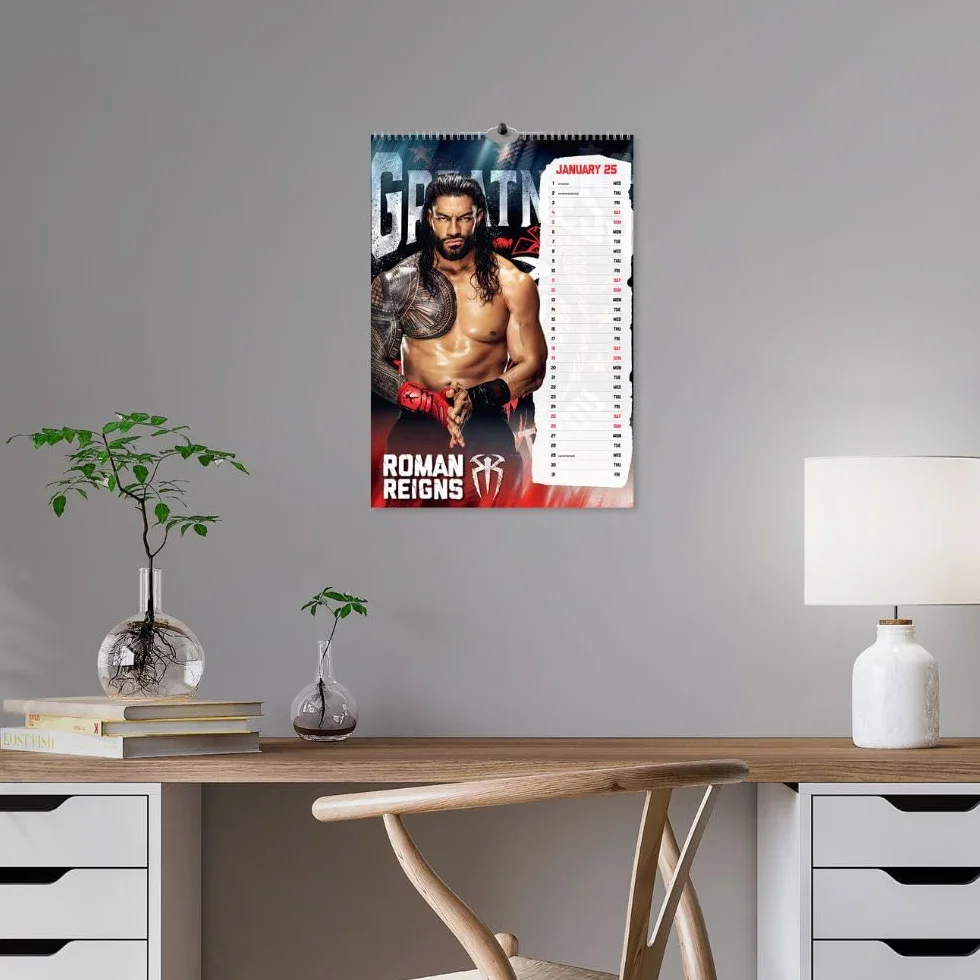 WWE Men A3 Calendar 2025