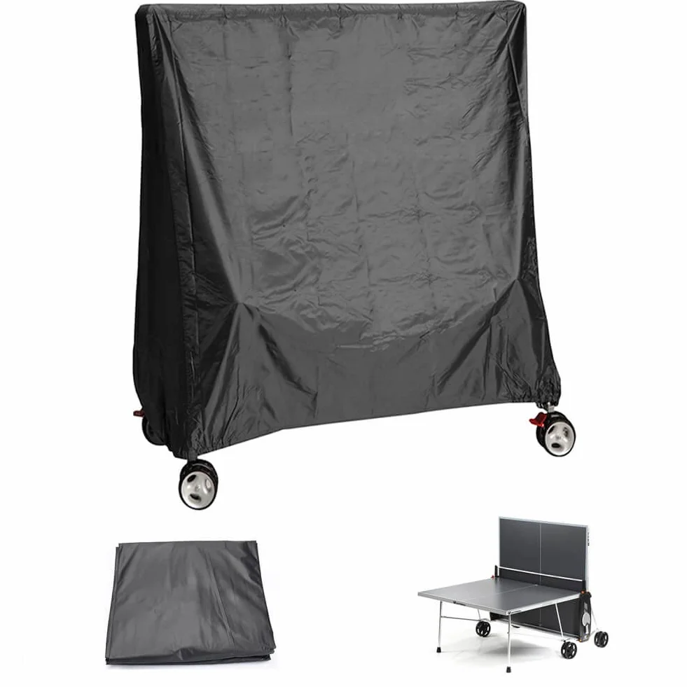 Housse Table Ping Pong Imperméable UV Protection 165x70x185 cm Noir