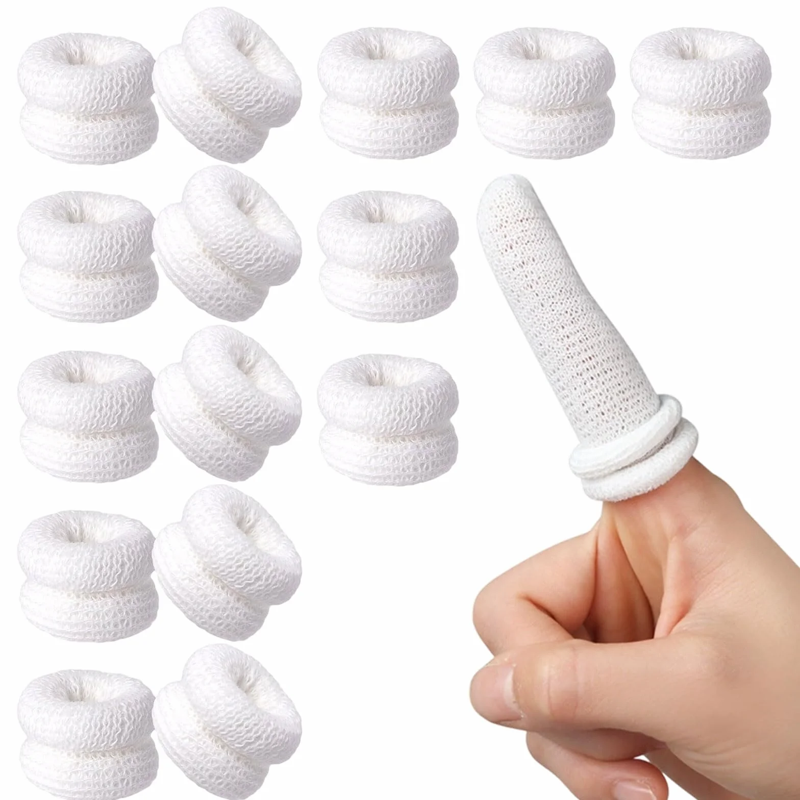 Pansement Doigts 15 Pcs, Bandage Tubulaire Doigt Extensible Respirant pour Protection Doigts Blessé