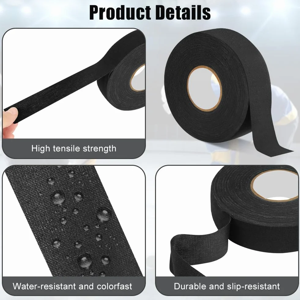 Ruban Adhésif Sport Anti-Dérapant pour Raquette Hockey Badminton Tennis, 25mm x 25m