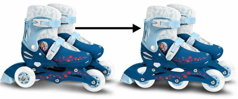 Patins en Ligne Two in One 3 Roues LA Reine des NEIGES II 27-30 Disney Anna Elsa