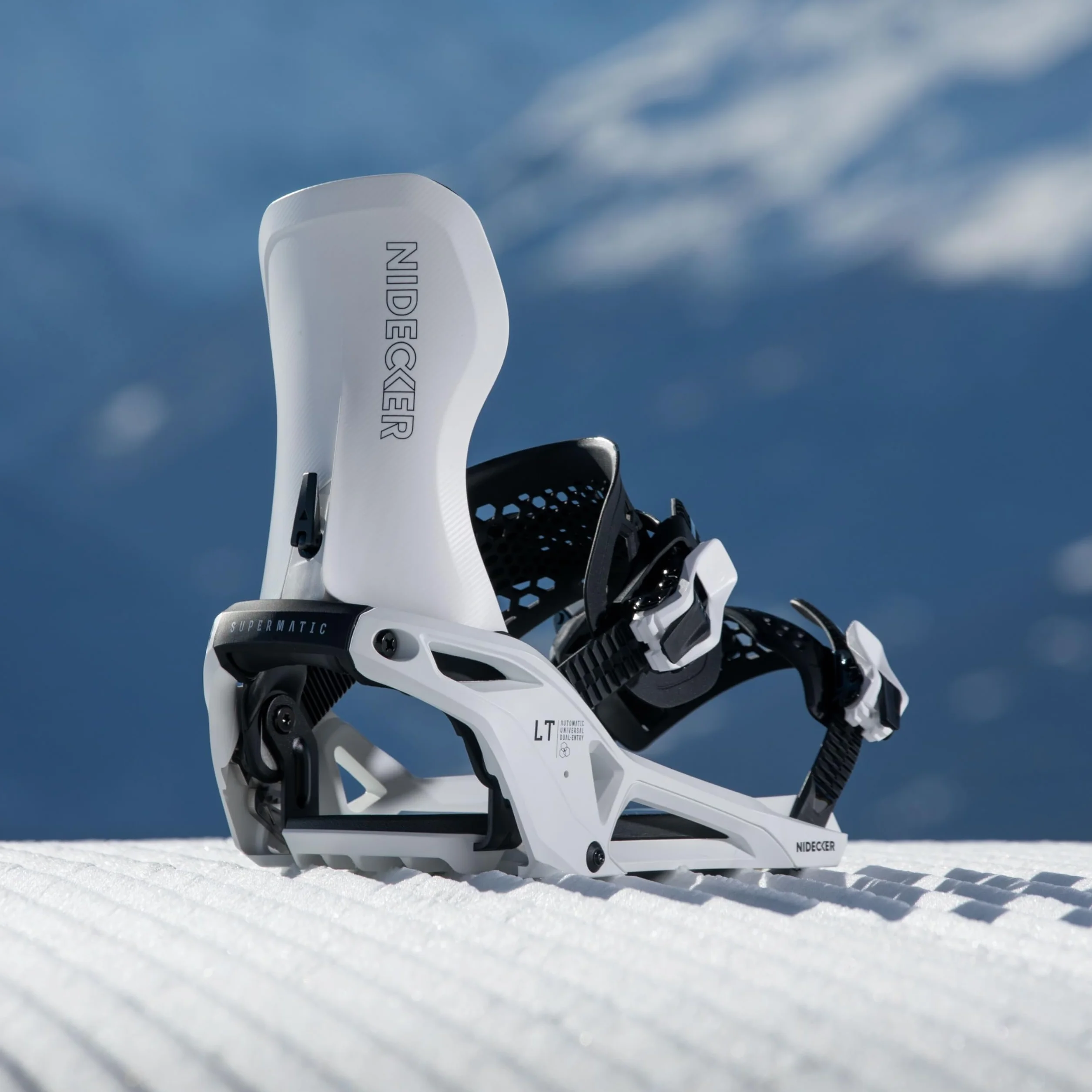 Nidecker LT Supermatic Fixation de Snowboard Automatique Double entrée Talon Ajustement Universel