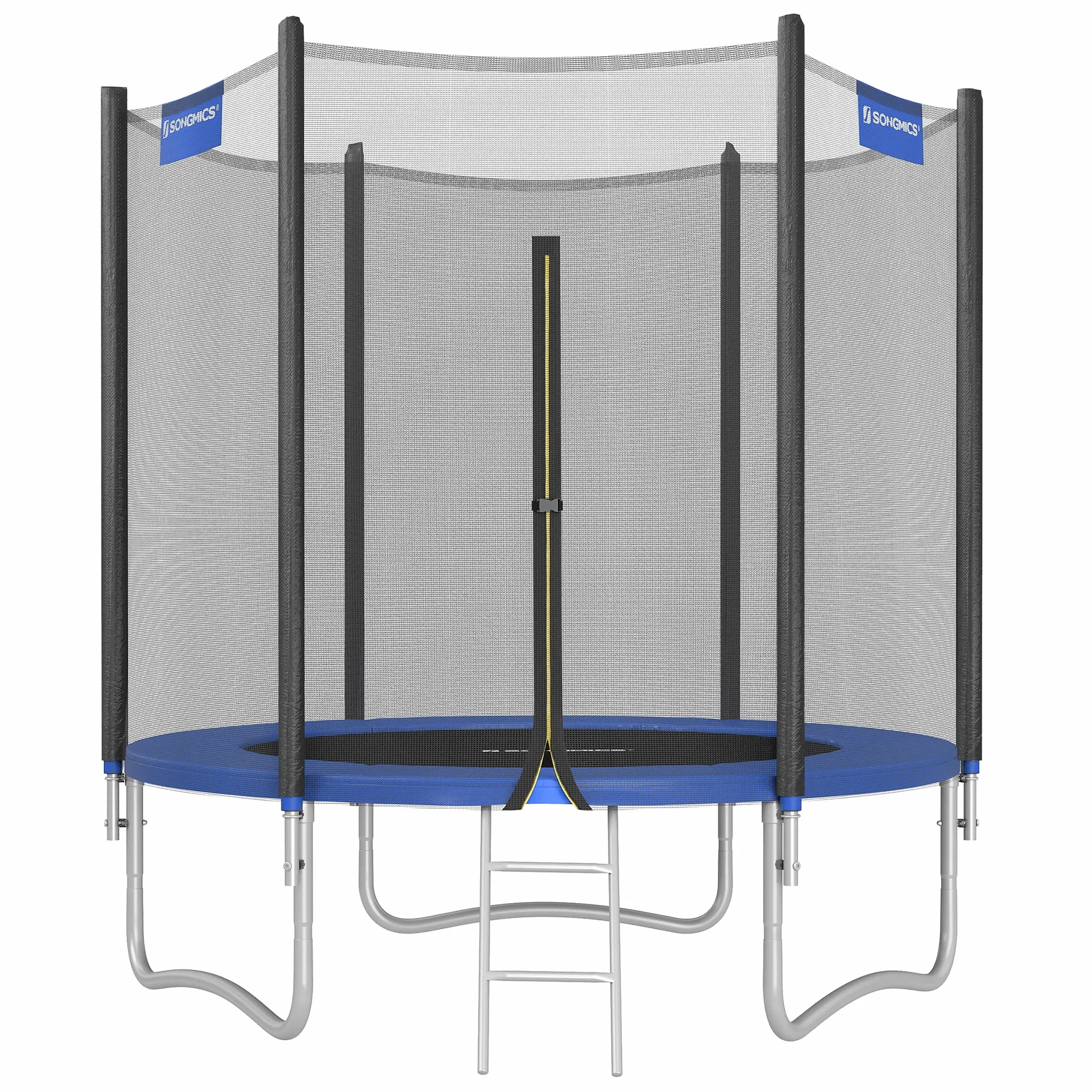 SONGMICS Trampoline Extérieur Enfant Diamètre 183-427 cm, Filet Protection, Coussins Sécurité, Échelle, Cadre Acier