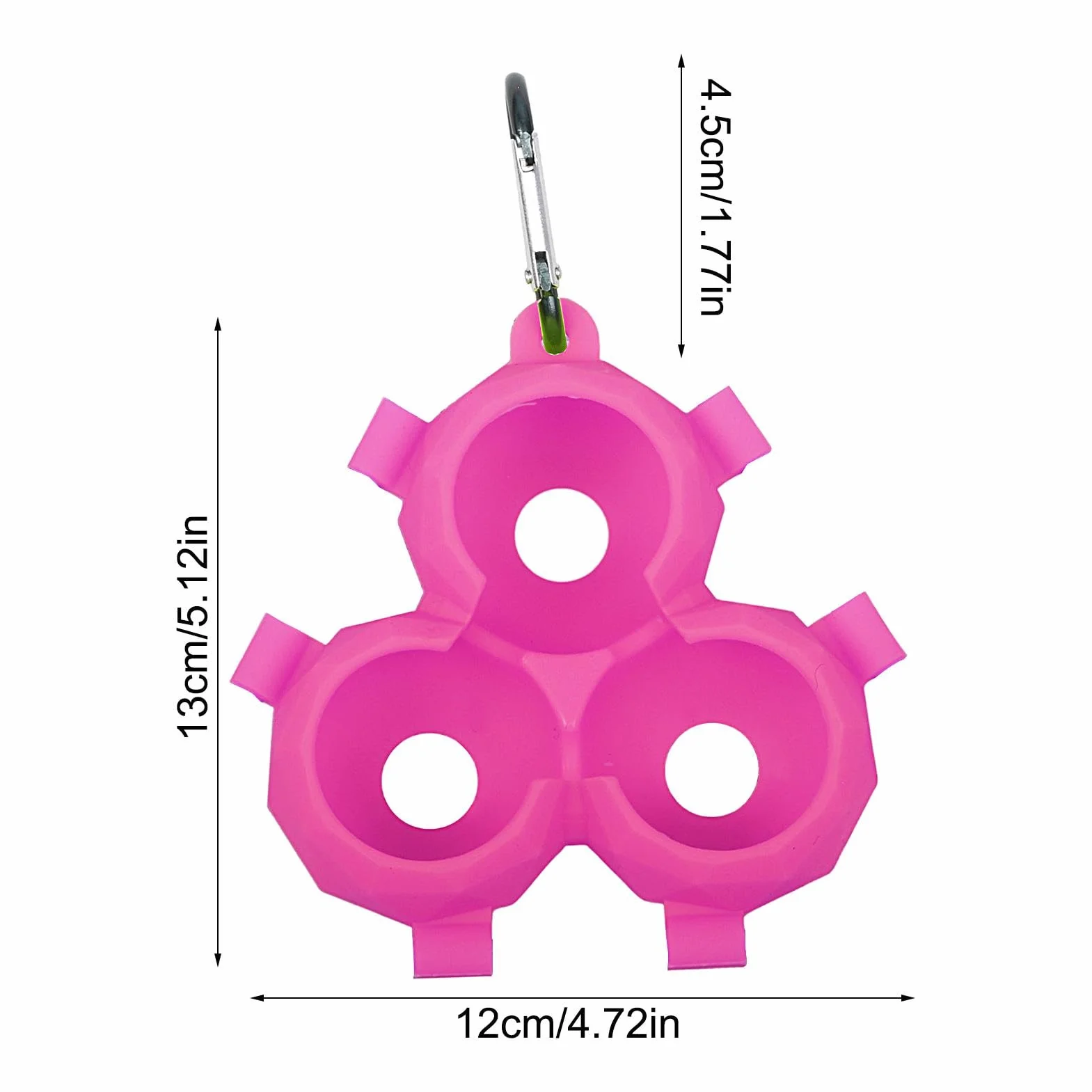 Support pour balles de golf, housse en silicone pour 3 balles, accessoire de golf portable, lilas