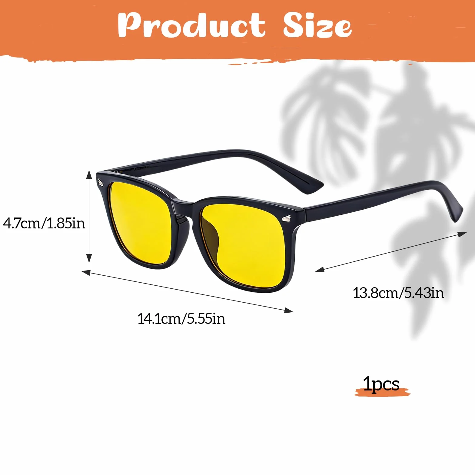 Lunettes de Conduite Nocturne Polarisées Anti-éblouissement Verres Jaunes Protection UV400