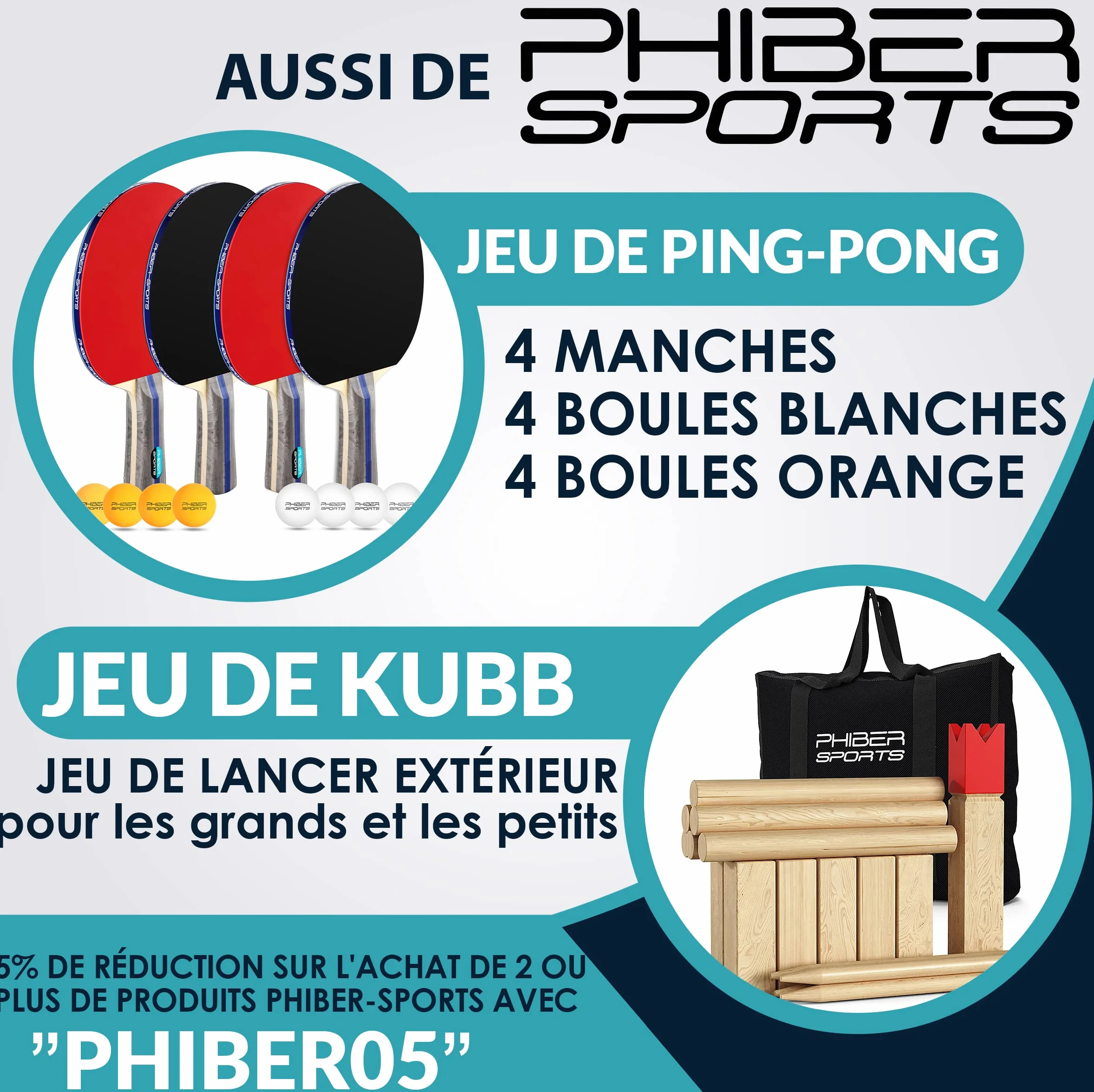 PHIBER-SPORTS Anneaux de Frisbee 2 Anneaux de Lancer 80% Plus Léger Facile à Attraper