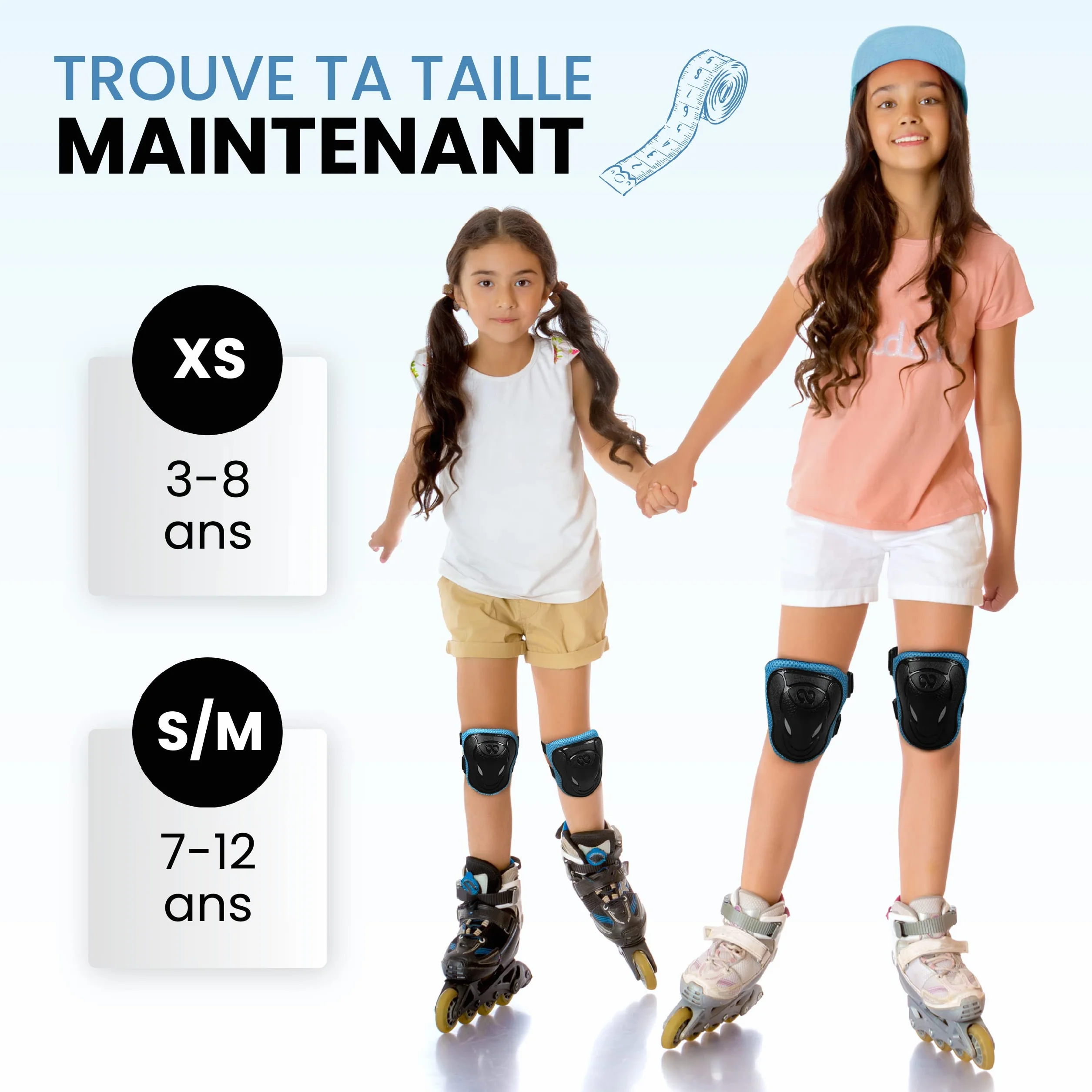 Protection Roller Enfant Fille Coudiere Set 6pc pour Roller et Skateboard Genouillere Protège-Mains