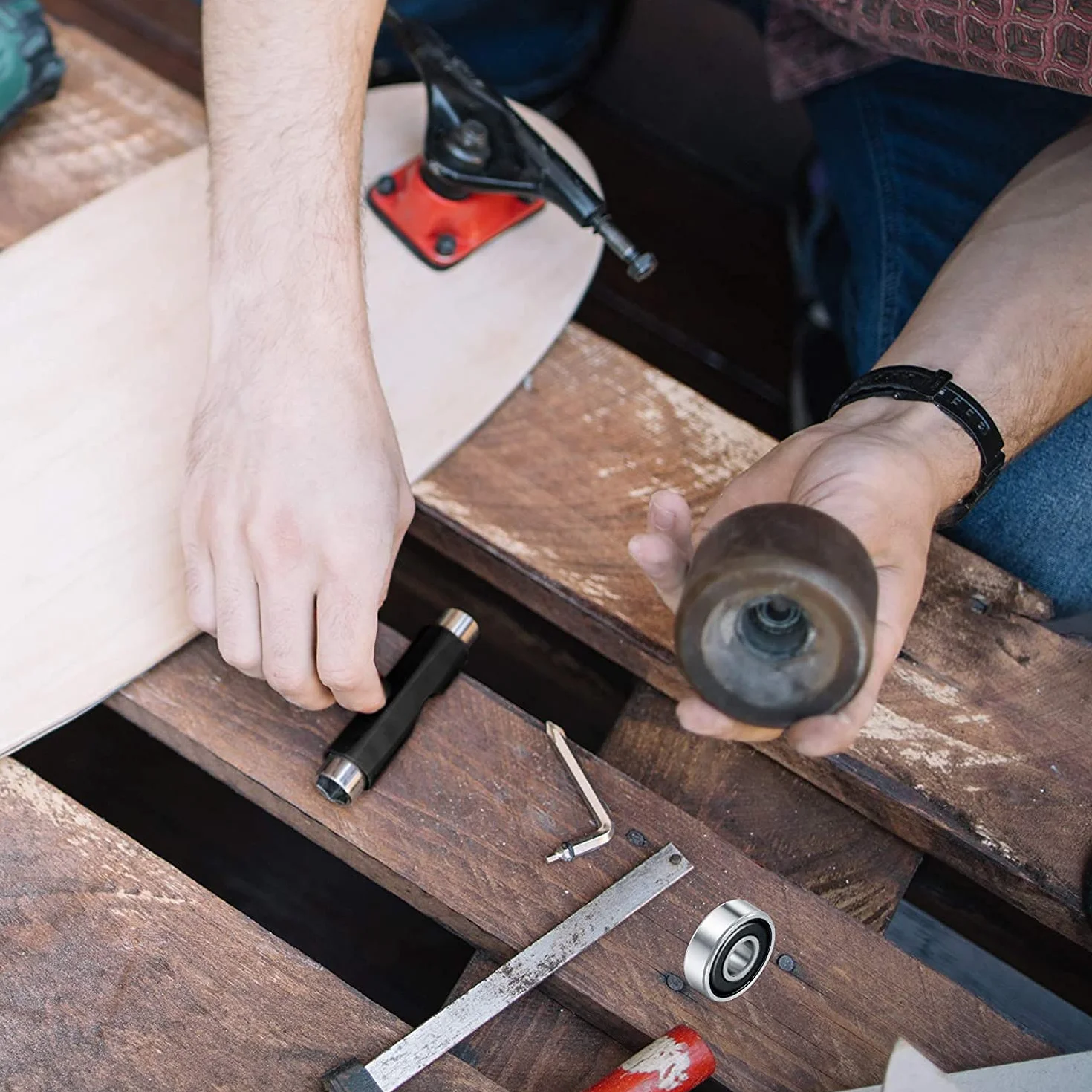 Outils de Skate Tout-en-Un en T avec Tournevis Cruciforme Type L pour Planche à roulettes