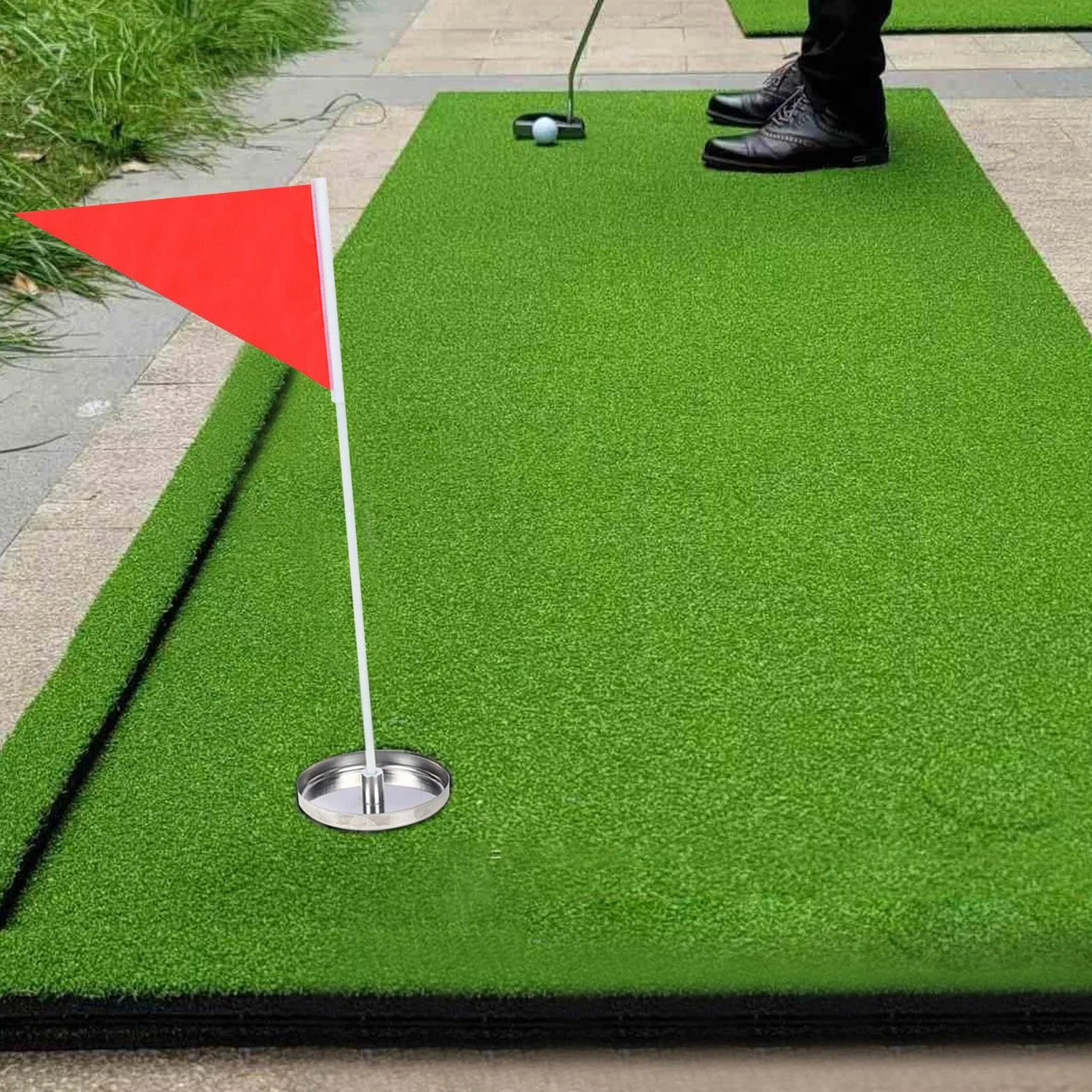 Trous et Drapeaux pour le Green, Aide d'Entraînement au Putting Intérieur Extérieur Jardin
