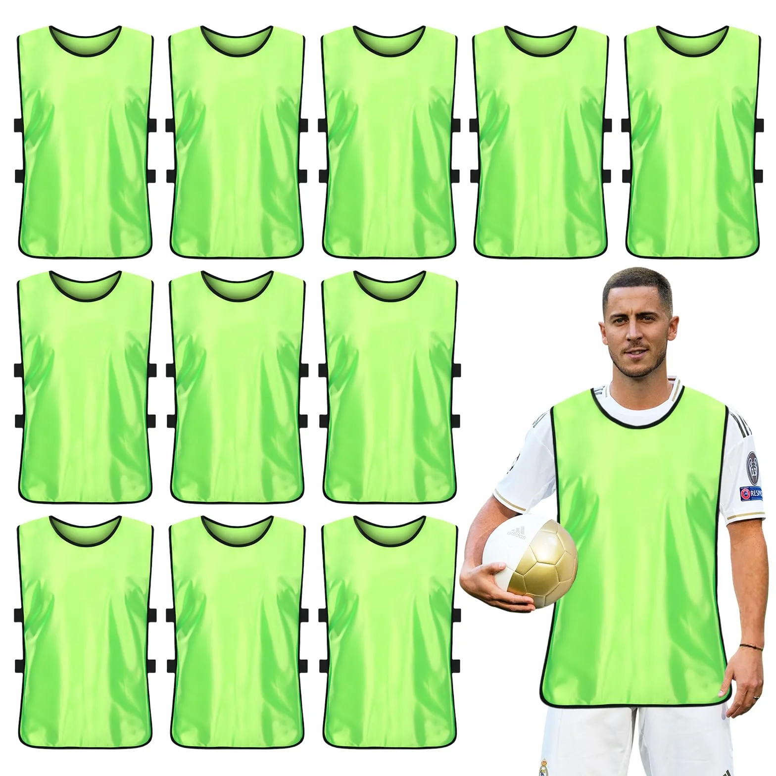 Chasuble de Sport Football Gilet d'Entraînement Adultes Taille XL