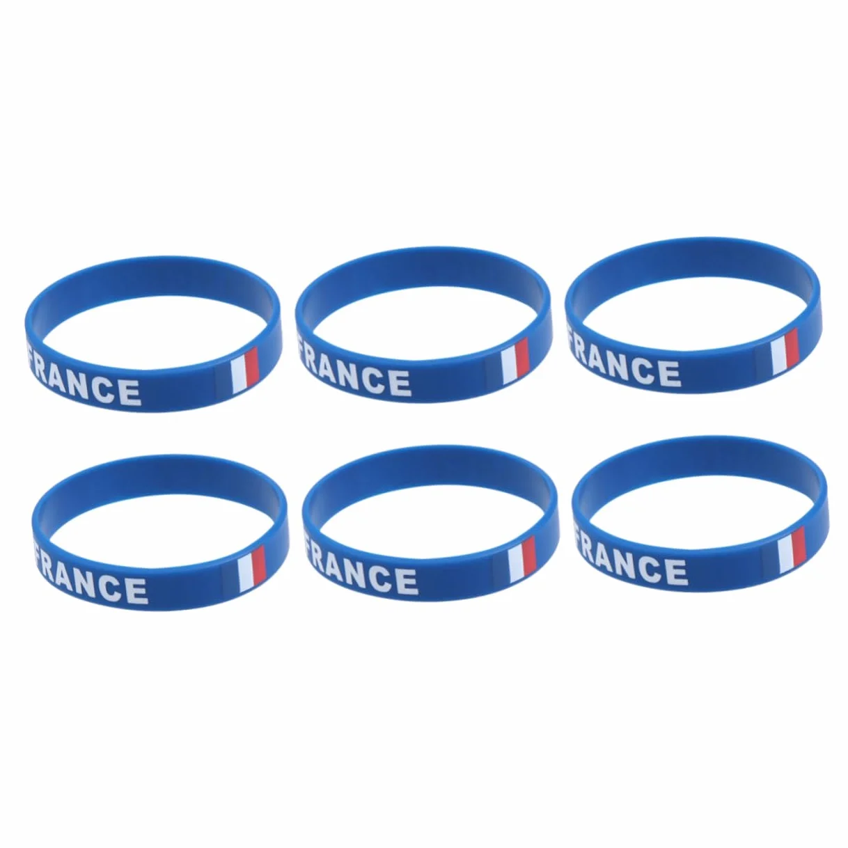 STOBOK Bracelet Silicone Souple Drapeau France Taille Unique Accessoire Football Supporter