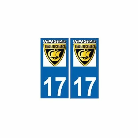 Atlantique Stade Rochelais Rugby Autocollant Plaque La Rochelle Angles Arrondis