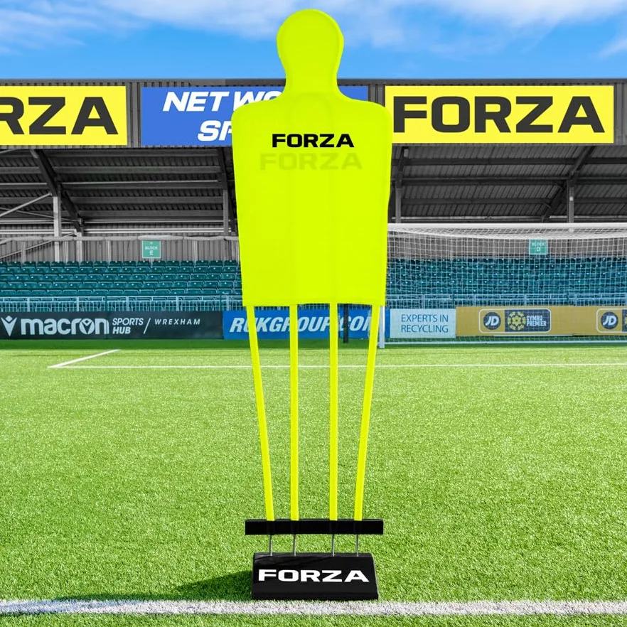 FORZA Lot de 4 mannequins à coup franc en polyester jaune