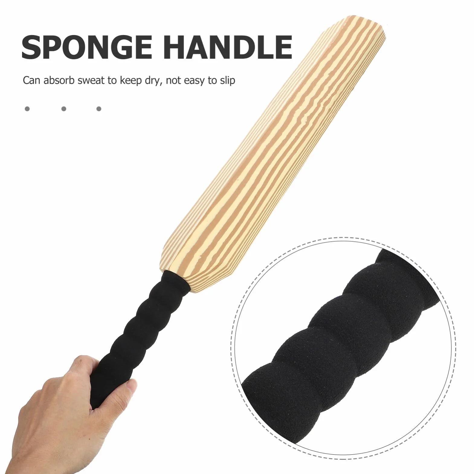 Mipcase Batte De Cricket Interactif Rembourrée en Mousse Balles D'intérieur Jouet pour Maison Plage Jardin