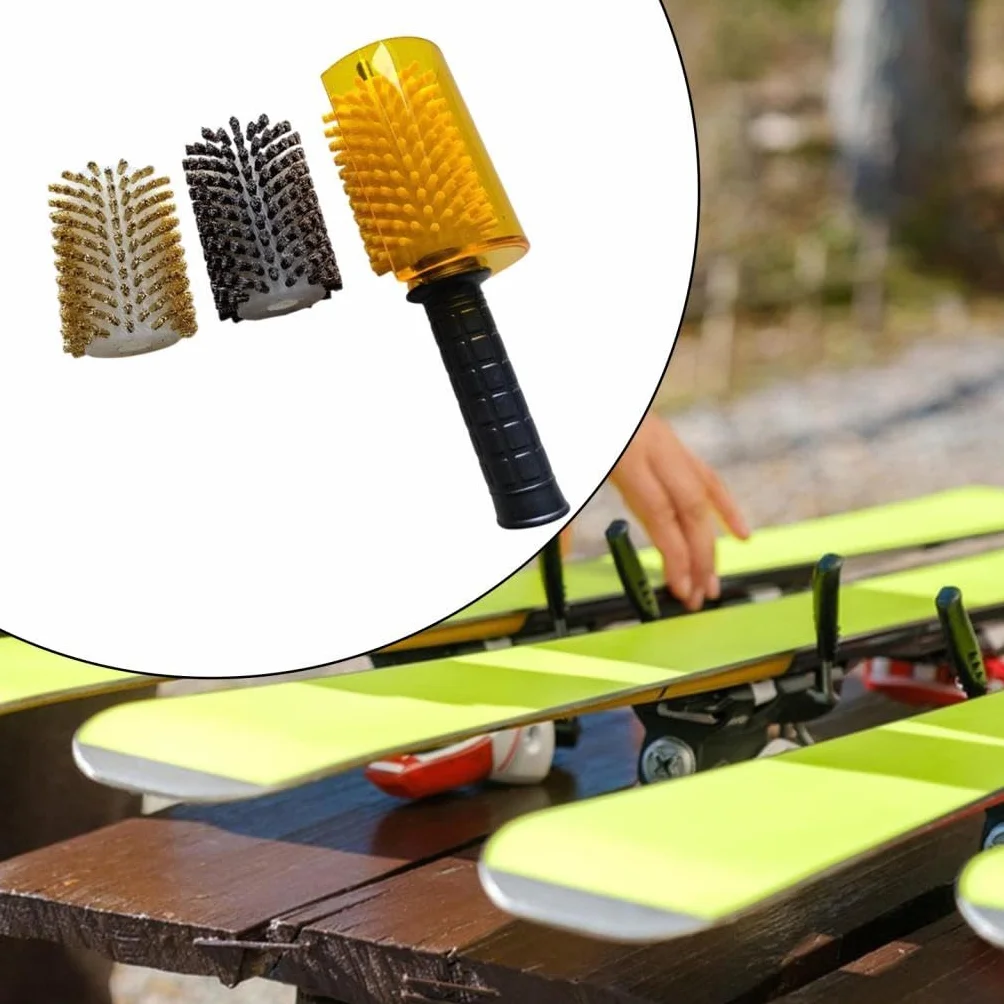 Kit de Brosse à Farter pour Snowboard et Ski, Brosse Rotative Nylon Laiton