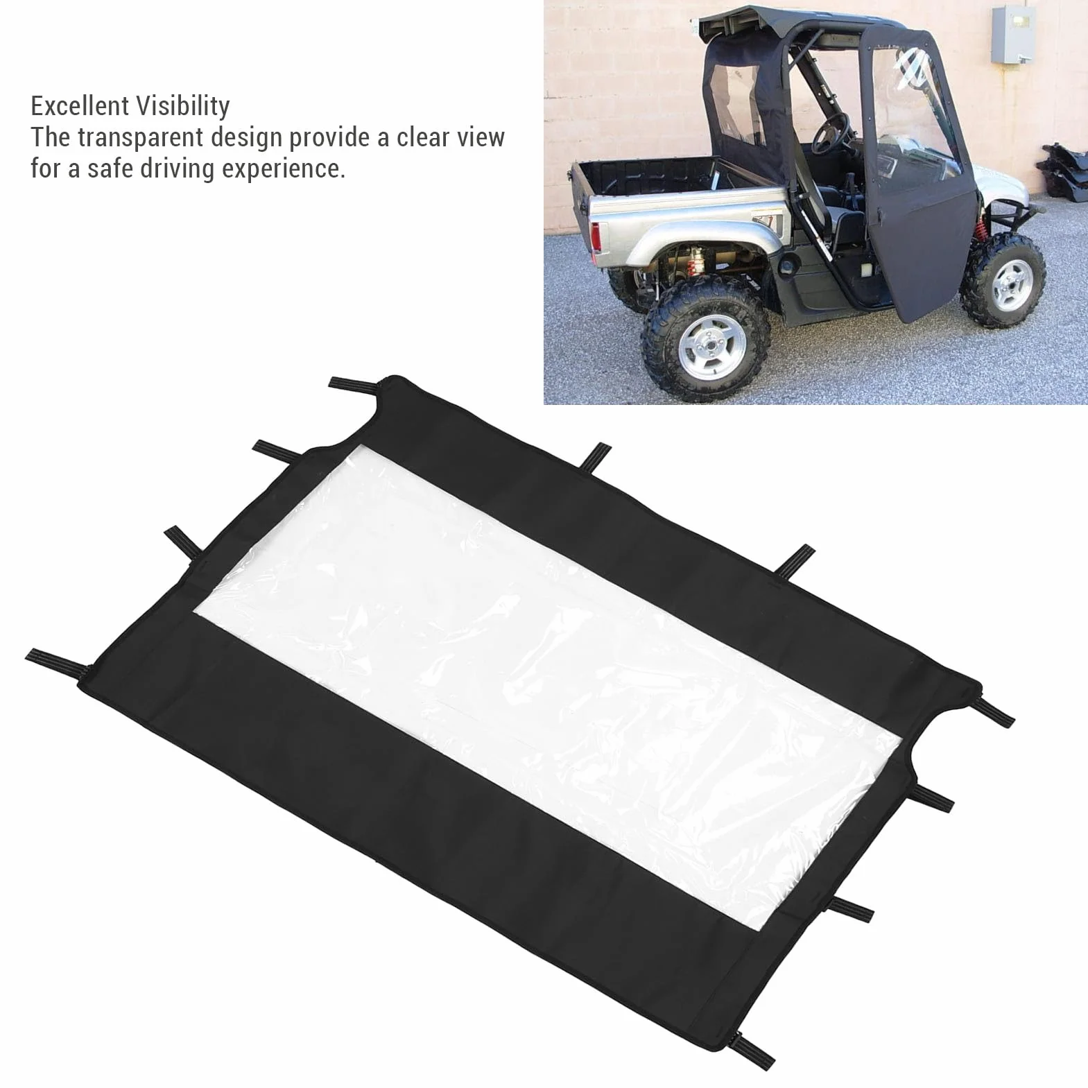 Jiawu Pare-brise Avant UTV Rhino 450 660 700 PVC Remplacement Transparent