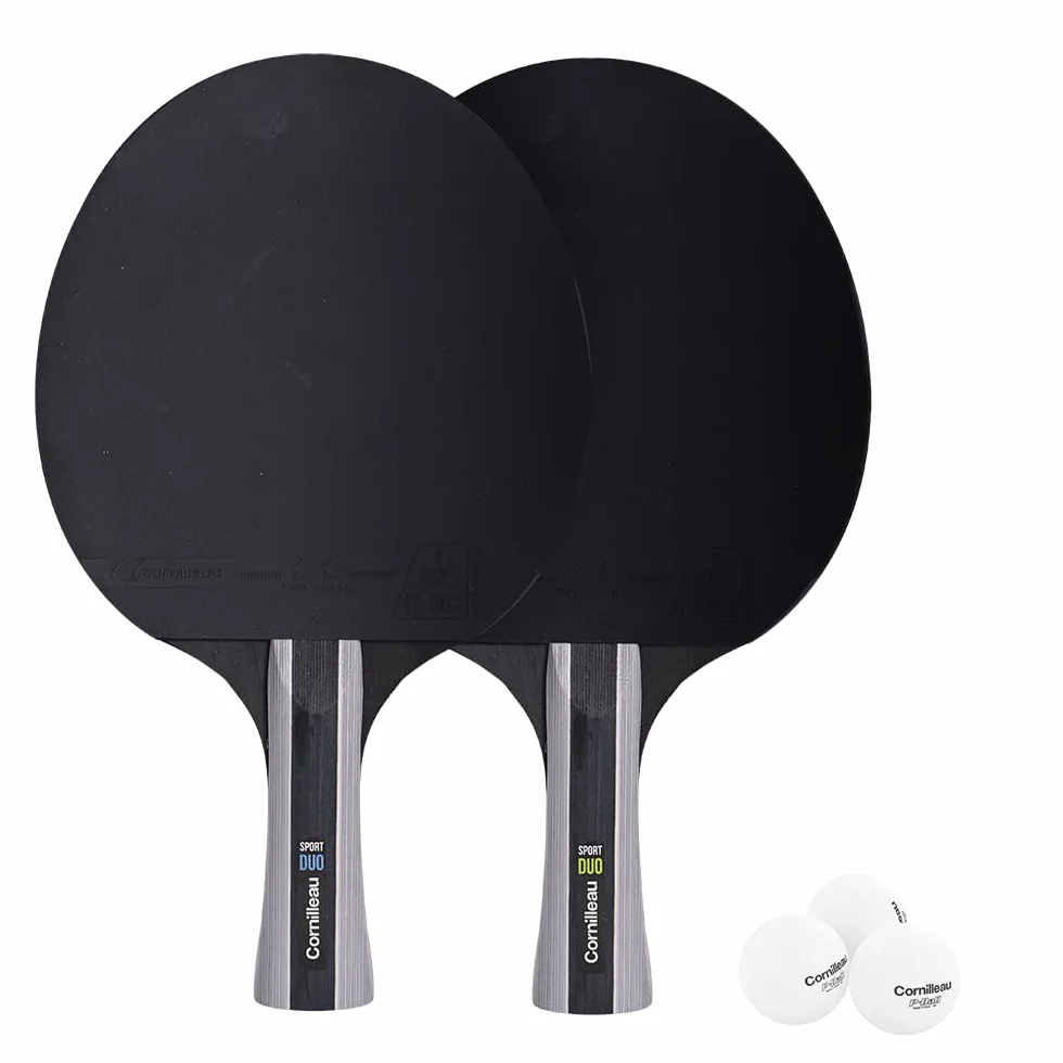 CORNILLEAU Pack 2X Raquettes 3X Balles de Ping-Pong Sport ITTF