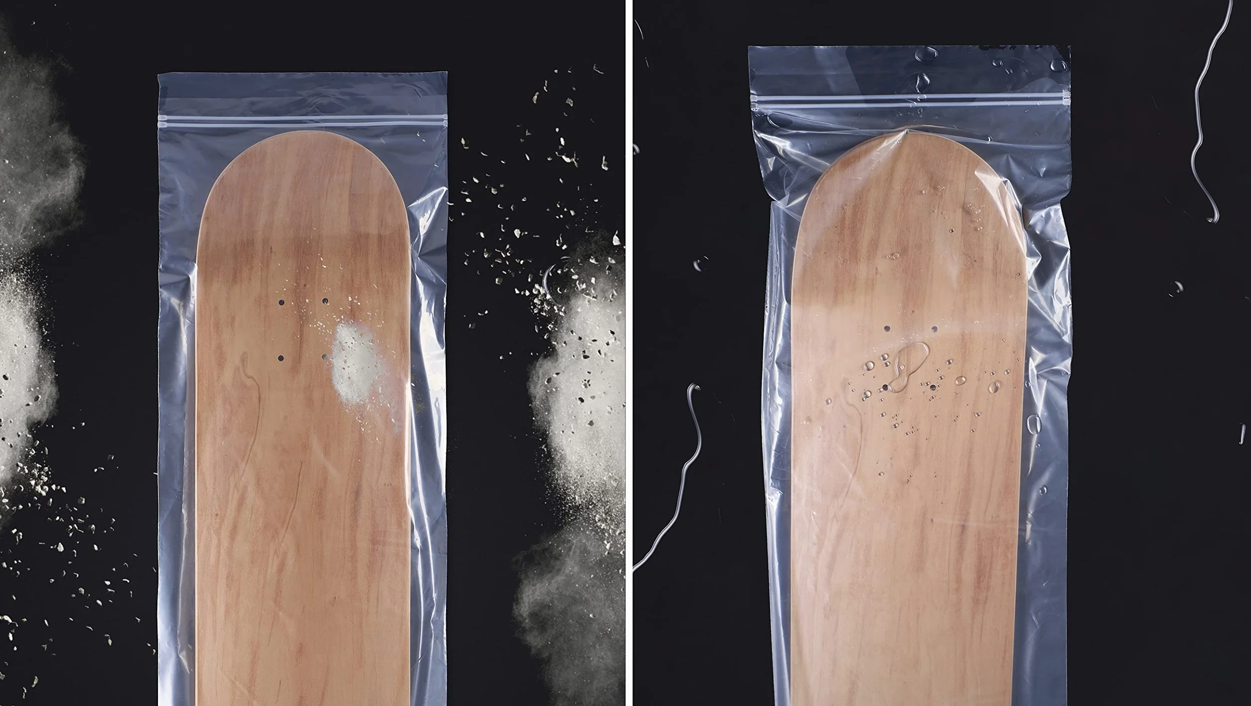 Arkorus Lot 20 Sacs Robustes Rangement Skateboard refermables sans Acide avec Fermeture à glissière