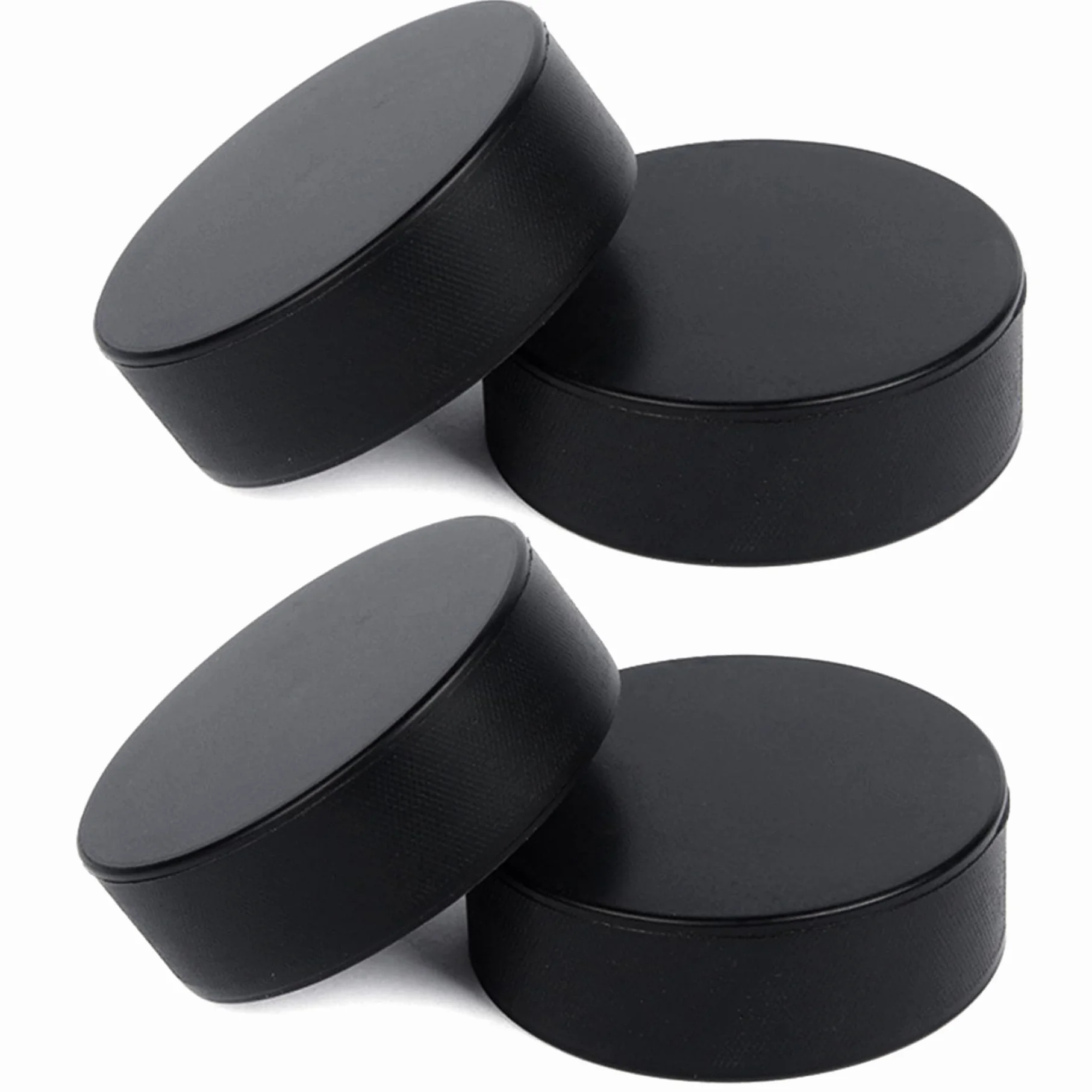 Palets de hockey sur glace en mousse noirs lot de 4 pour entraînement intérieur