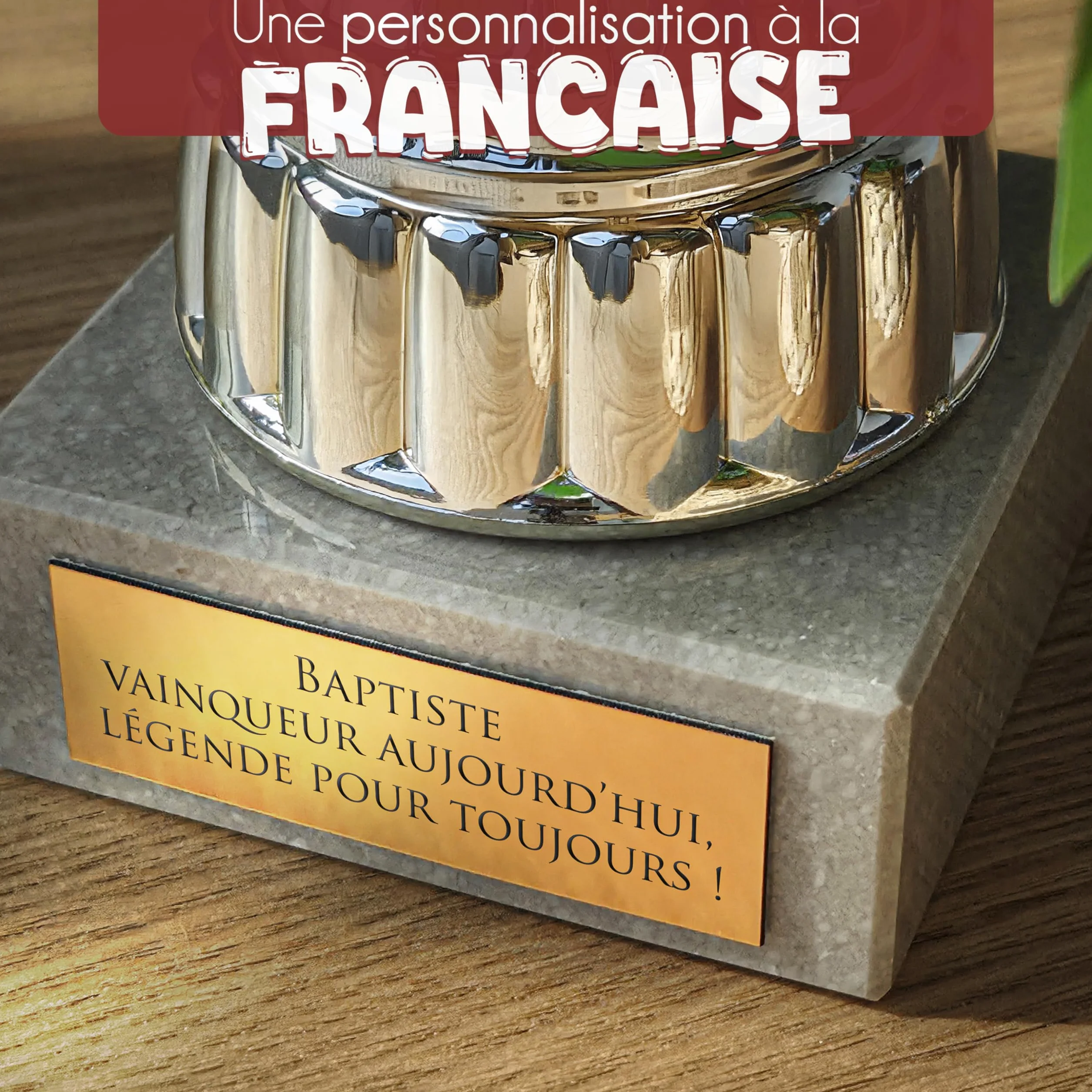 KDO MAGIC Trophée Personnalisable Coupe Gravure Or Argent Cadeau Fête des Pères Anniversaire Sport