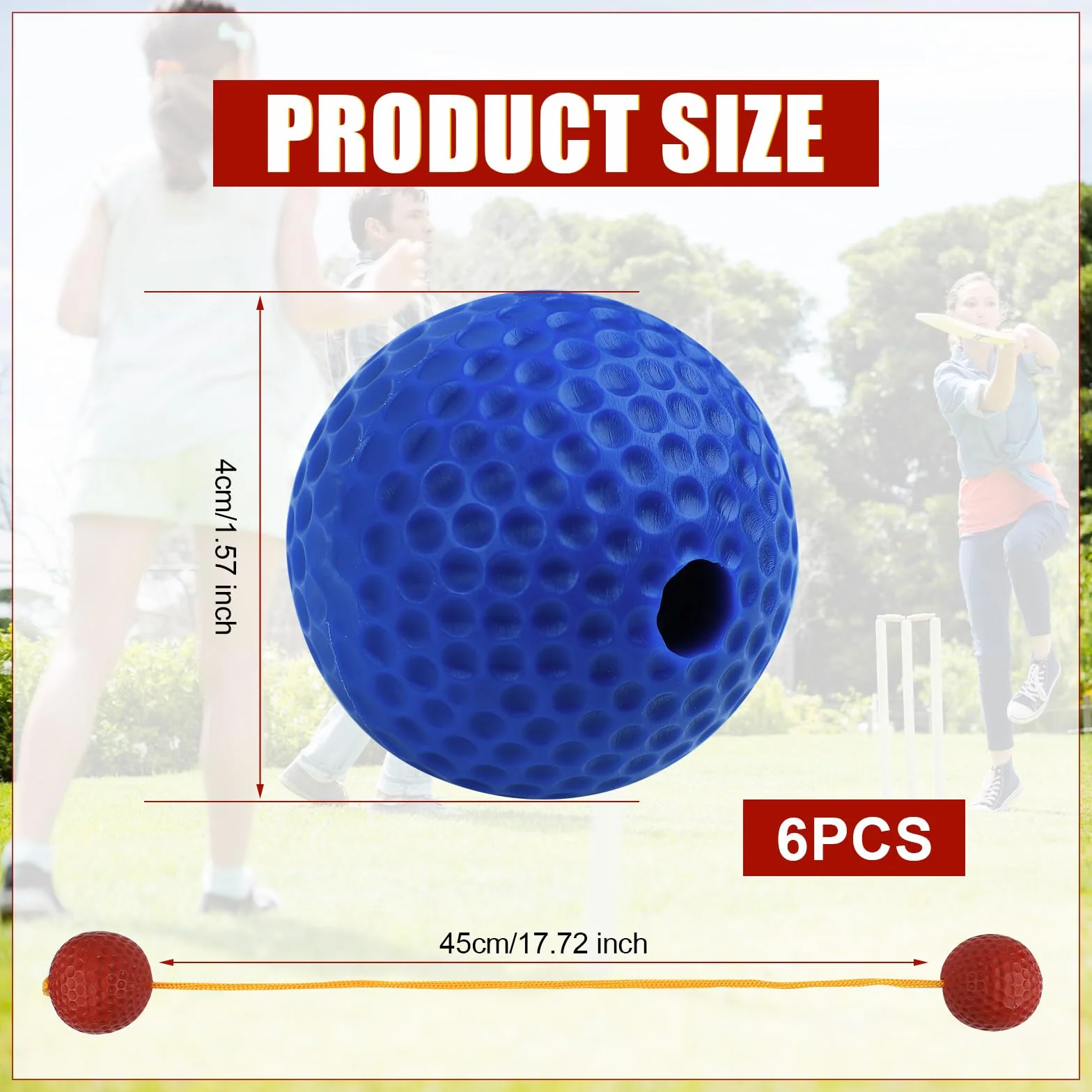 PEUTIER Remplacement de Balle d'Échelle Ladder Ball Toss Jeu Lancer Balle d'Échelle Accessoires Balles Golf (Rouge et Bleu)
