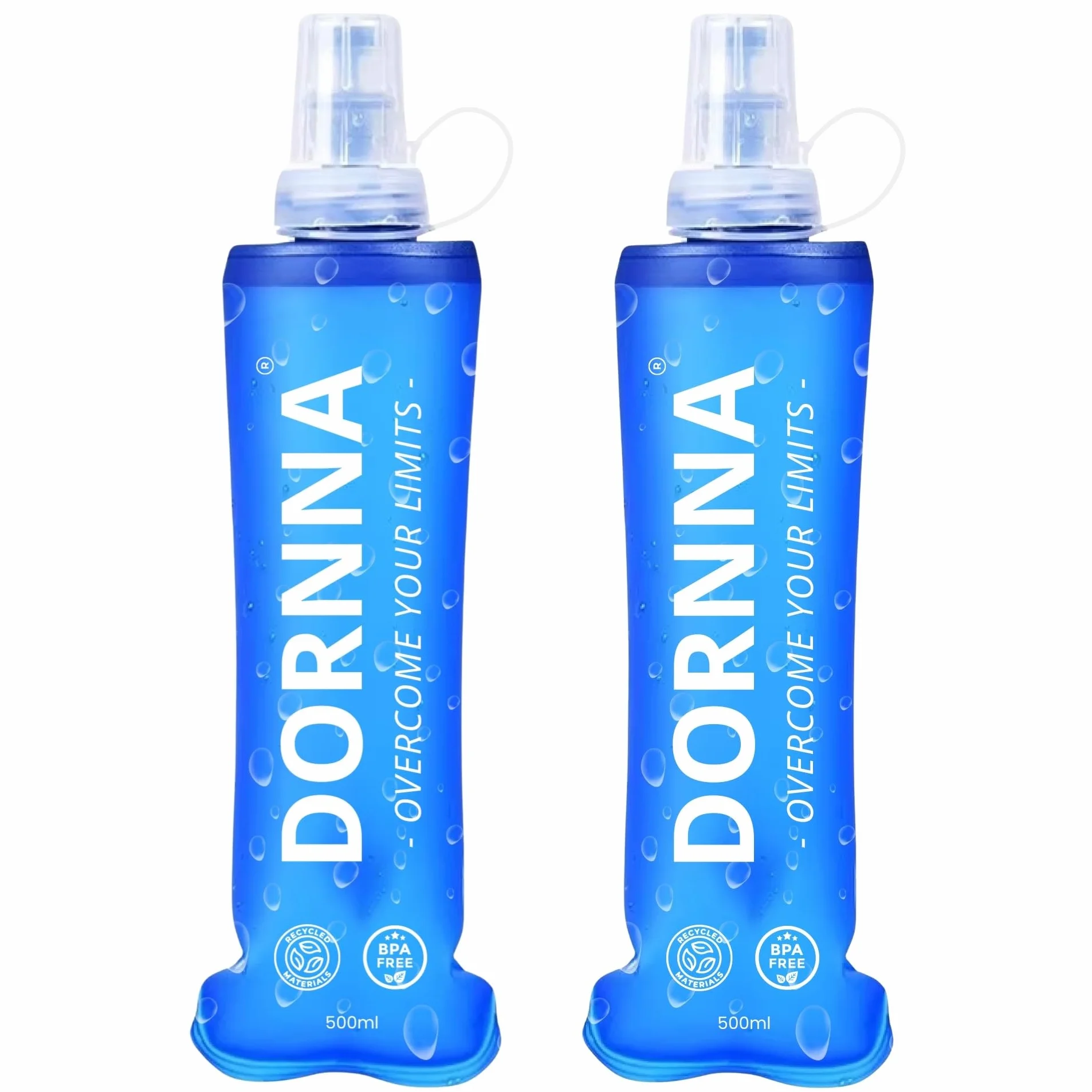 Gourde Souple Sans BPA 500ml 2PCS - Soft Flask Running Bouteille d'eau Sport Extérieur