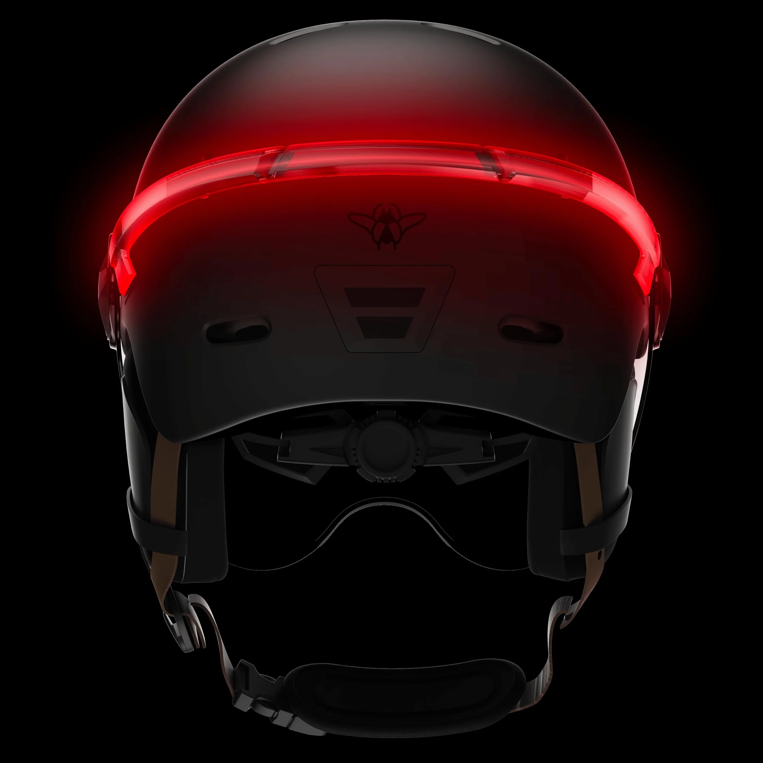 CASR Glow Casque LED Vélo Trottinette Visière XL Cache-Oreilles Amovibles Clignotants Télécommande Gris Taille L