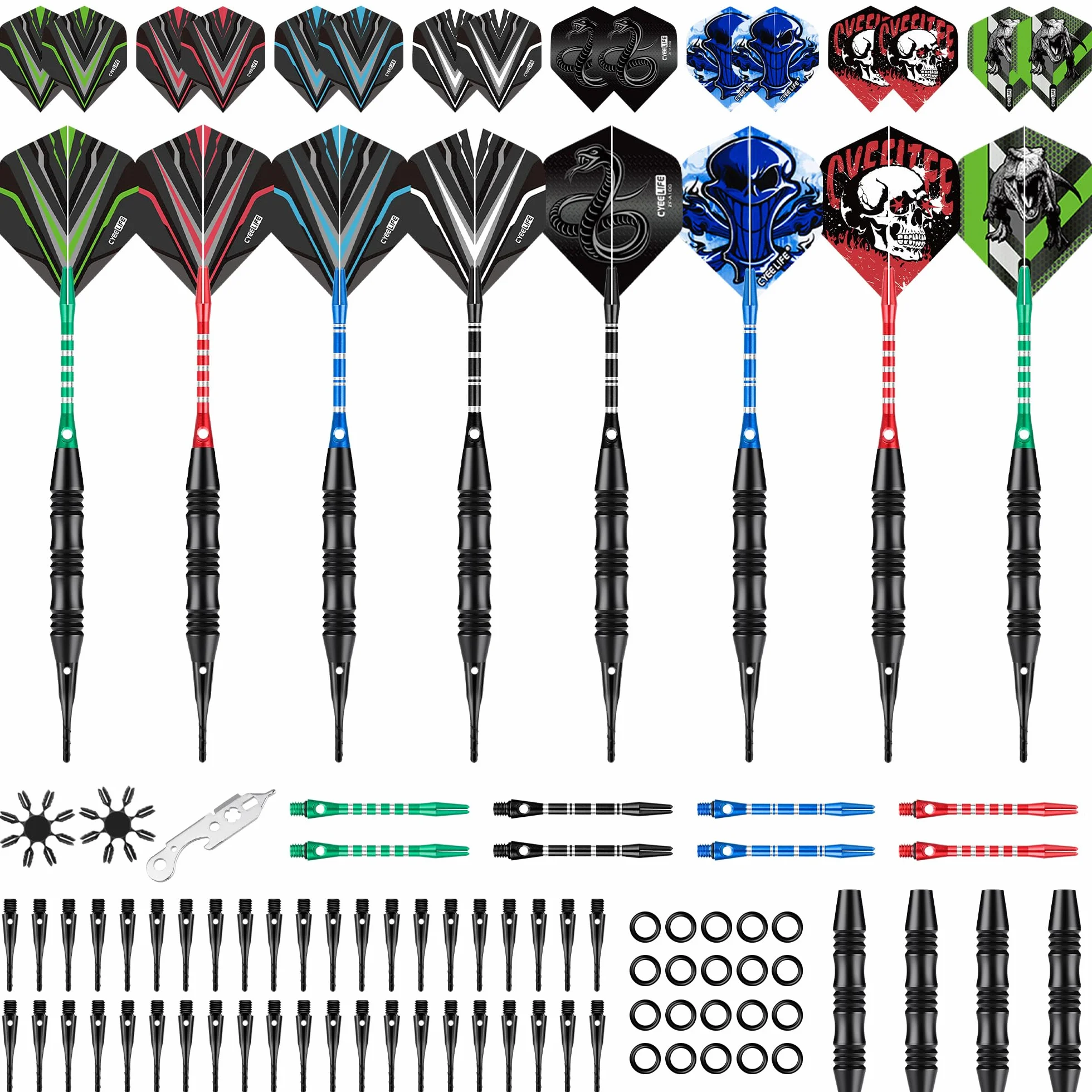 CyeeLife Flechette Pointe Plastique Set de 12 20g Soft Darts pour Cible électronique