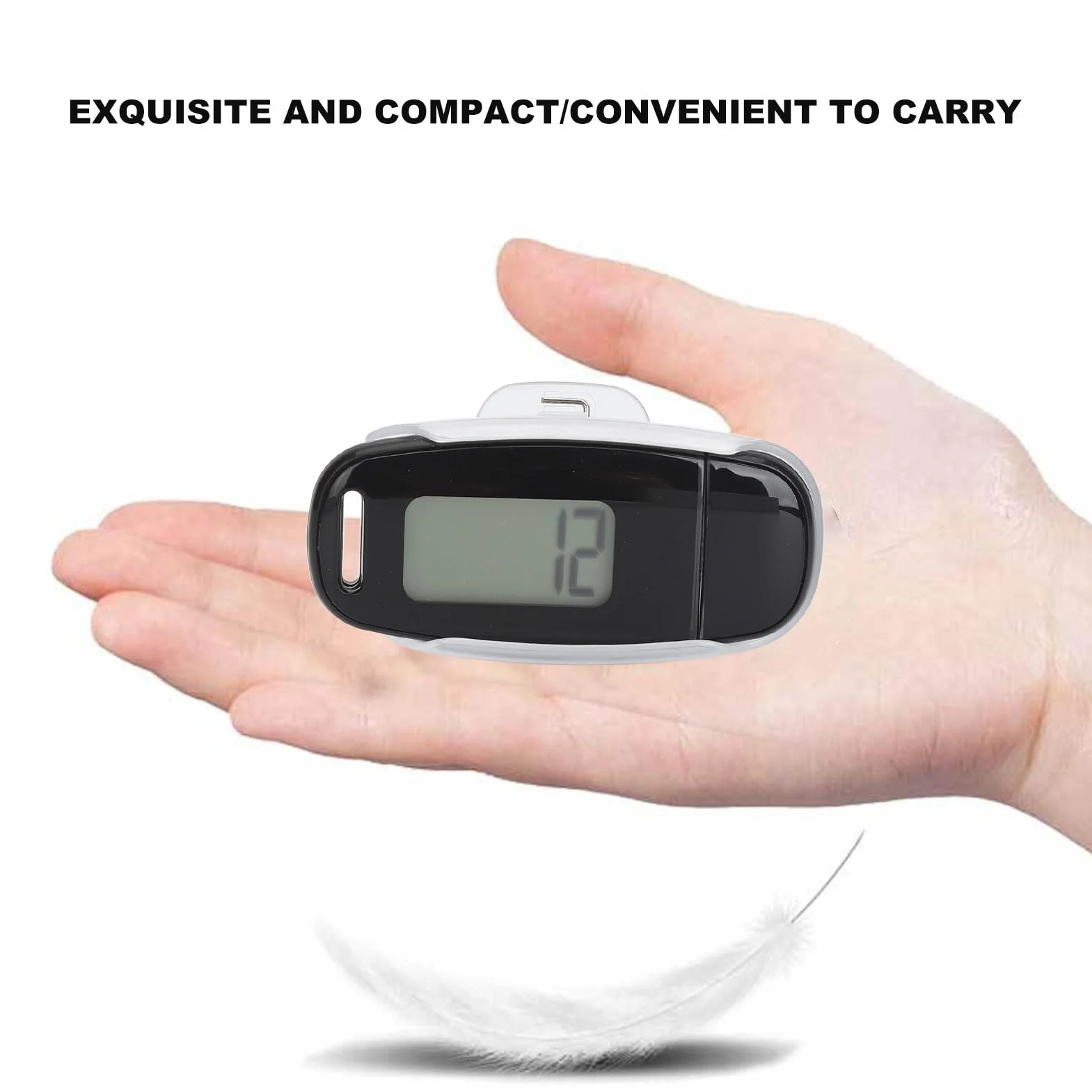 Podomètre 3D Grand écran LCD Rechargeable USB Léger Précis avec Lanière