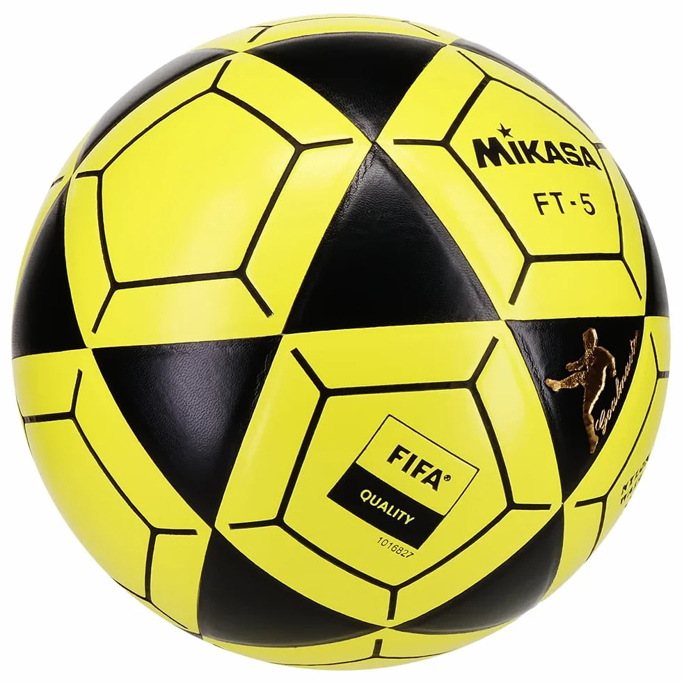 Mikasa FT5 Goal Master Ballon de Football Taille 5 Noir/Jaune