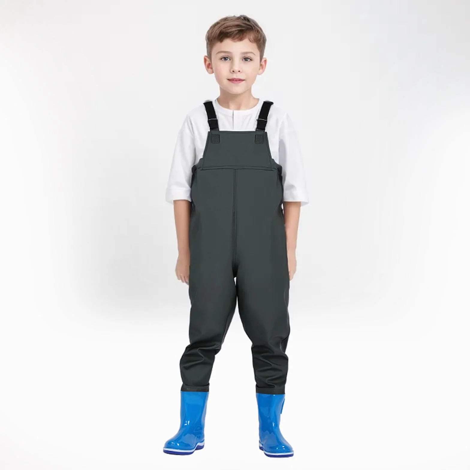 Waders Pêche Enfants Cuissardes Imperméables Chasse Bottes Unisexe Étanches Poche
