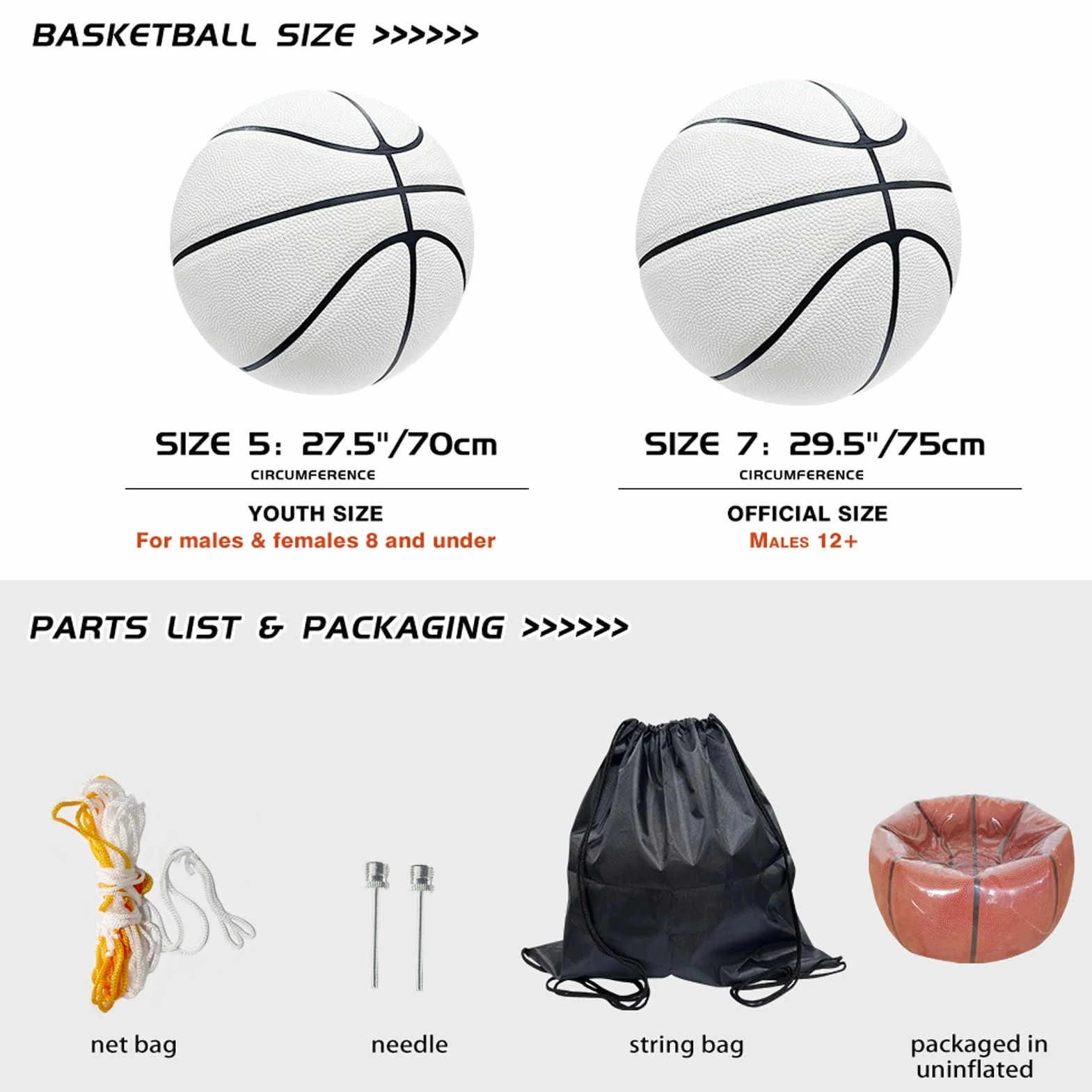 Ballon de Basket Personnalisé Décoratif Taille 5/7 Intérieur Extérieur