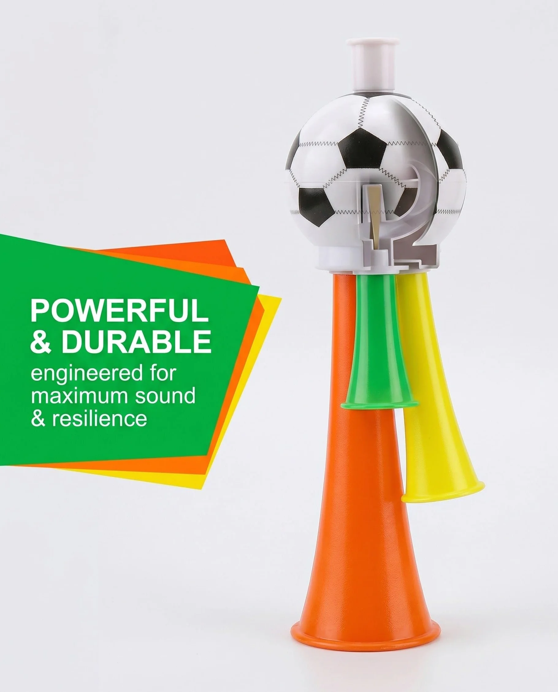 Vuvuzela 4 pièces haut-parleur trépied compact pour football stade fanfare événements sportifs
