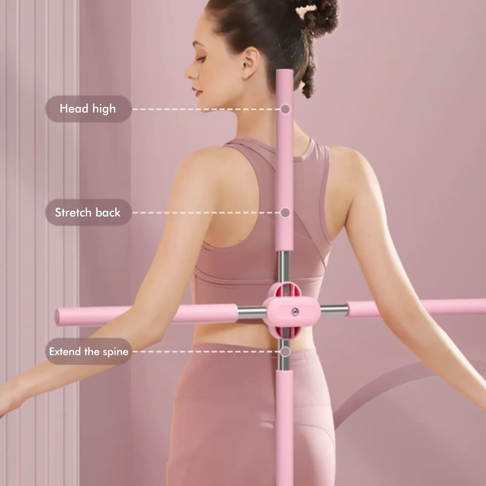 Bâtons De Yoga 2pcs Poteau De Yoga pour Correction De Postures Pilates Stick Outil D'étirement